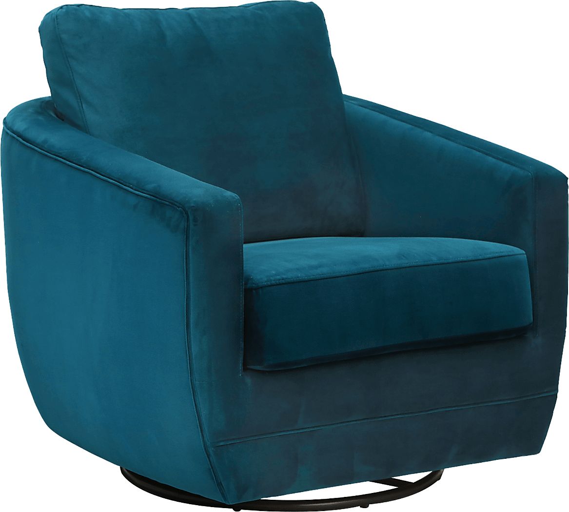 Nursery Eufemia Teal Swivel Glider
