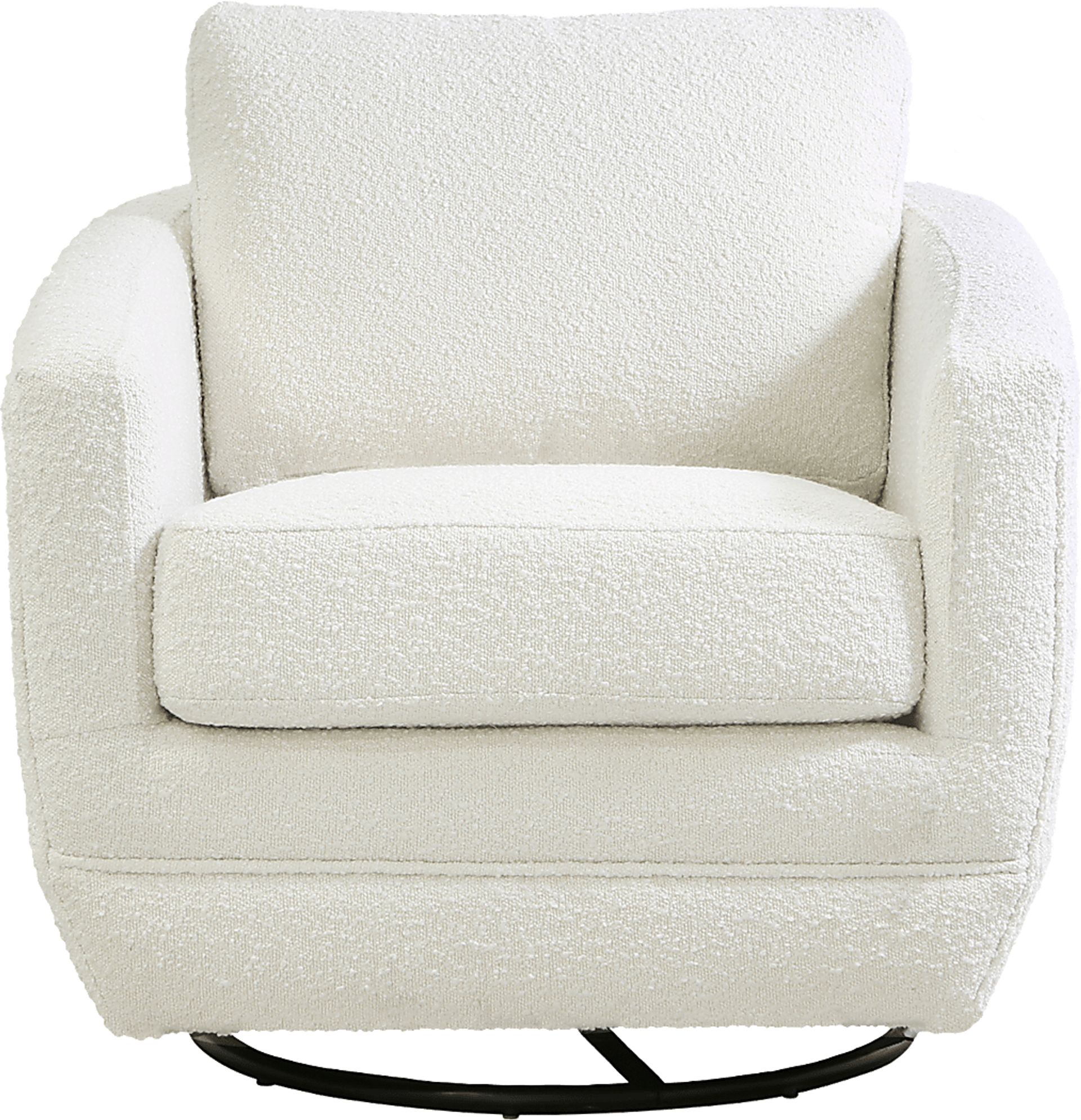 Nursery Eufemia White Boucle Swivel Glider - Image 2