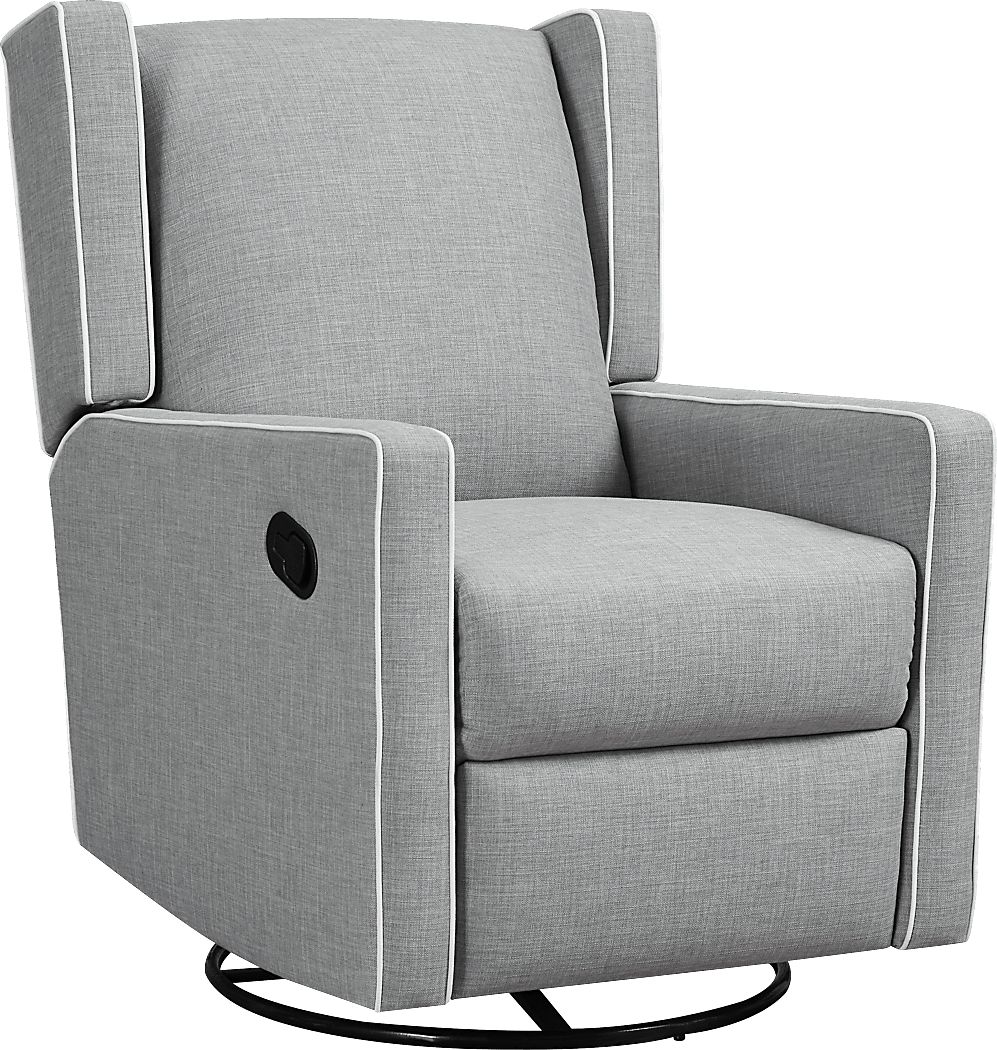 Nursery Innis Gray Swivel Glider Recliner Rooms To Go