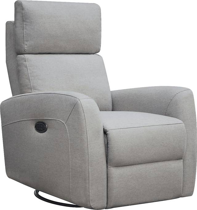 Nursery Kesden Pewter Triple Power Swivel Glider Recliner - Thumbnail - Image 1