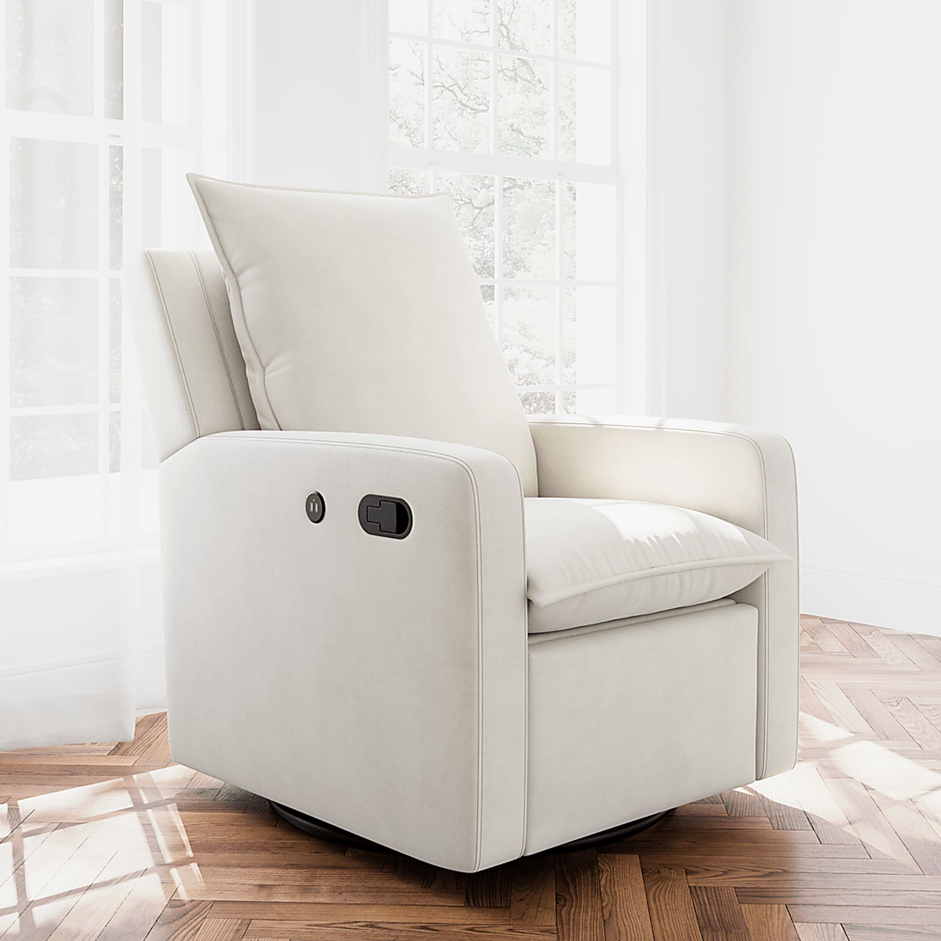 Nursery Kippar Ivory Swivel Glider Recliner - Image 2