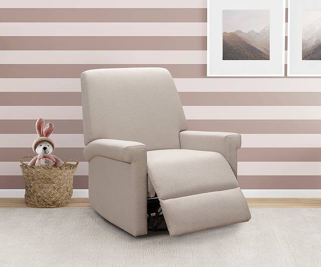 Nursery Lyrical Lullaby Beige Swivel Rocker Recliner - Thumbnail - Image 6