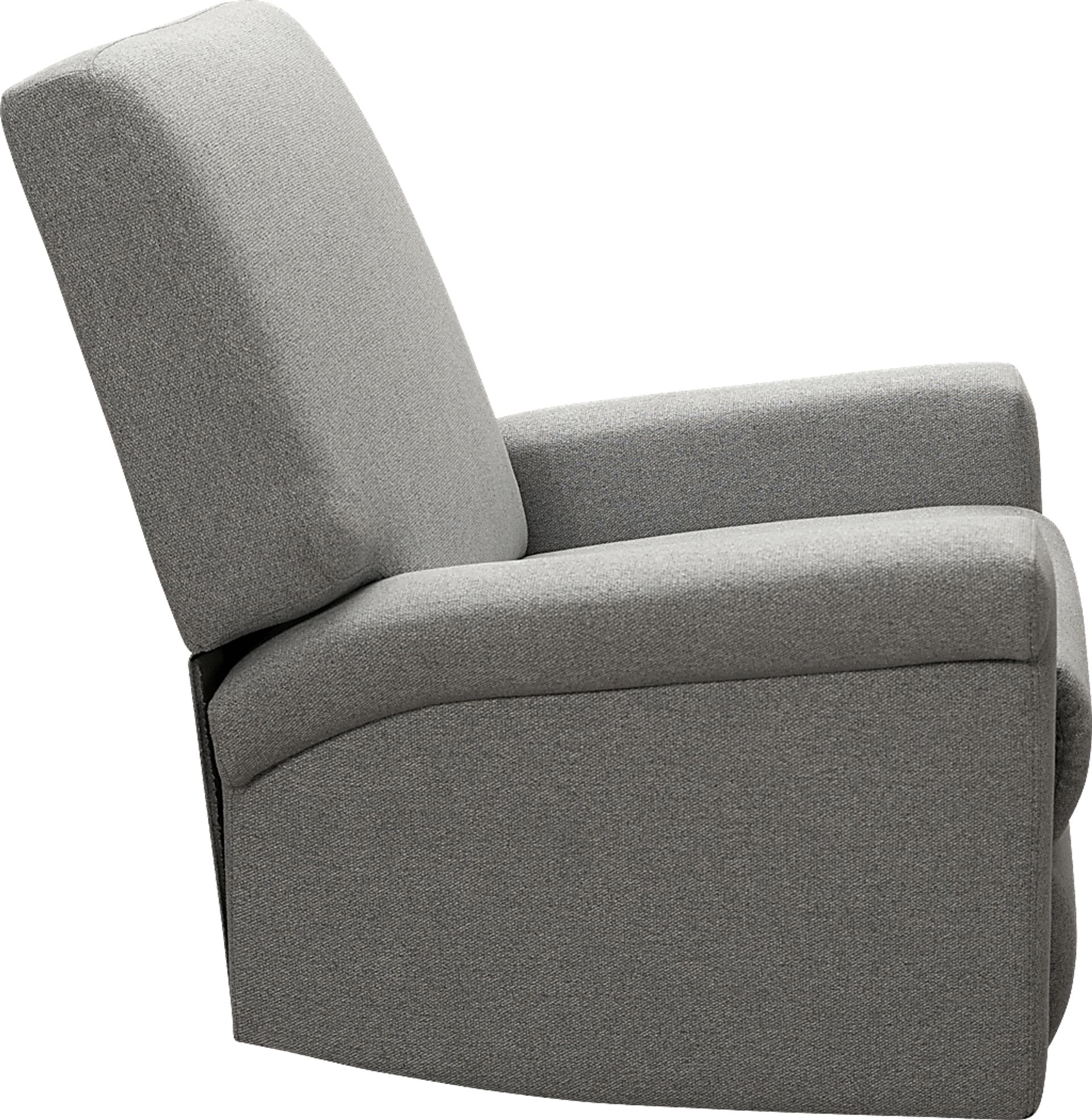 Nursery Lyrical Lullaby Gray Swivel Rocker Recliner - Image 3