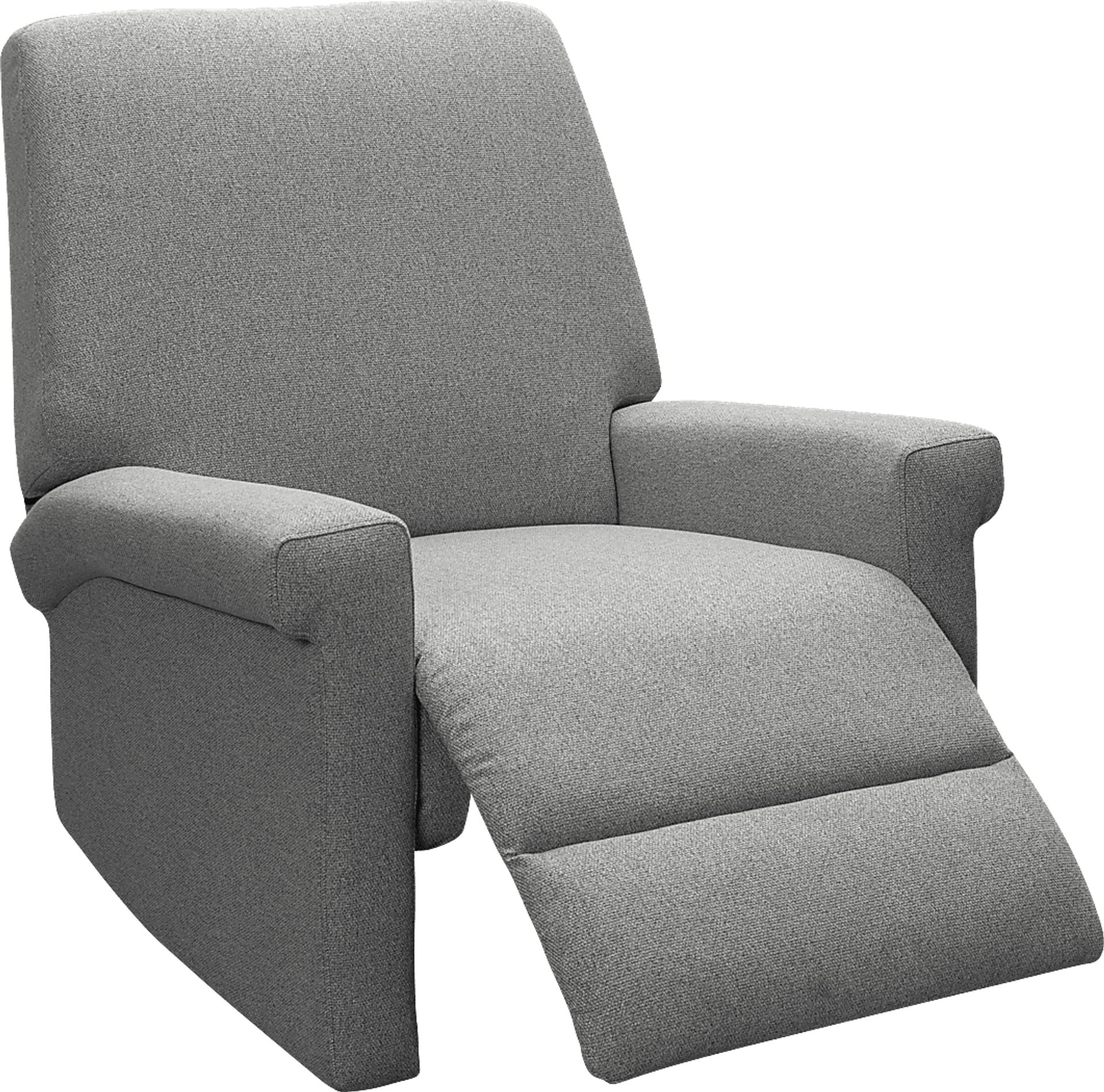 Nursery Lyrical Lullaby Gray Swivel Rocker Recliner - Image 1