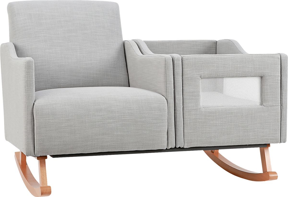 Oriano Gray Polyester Fabric Rocker | Rooms to Go