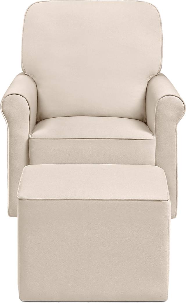 Nursery Paradise Park Beige Swivel Glider and Ottoman - Thumbnail - Image 4