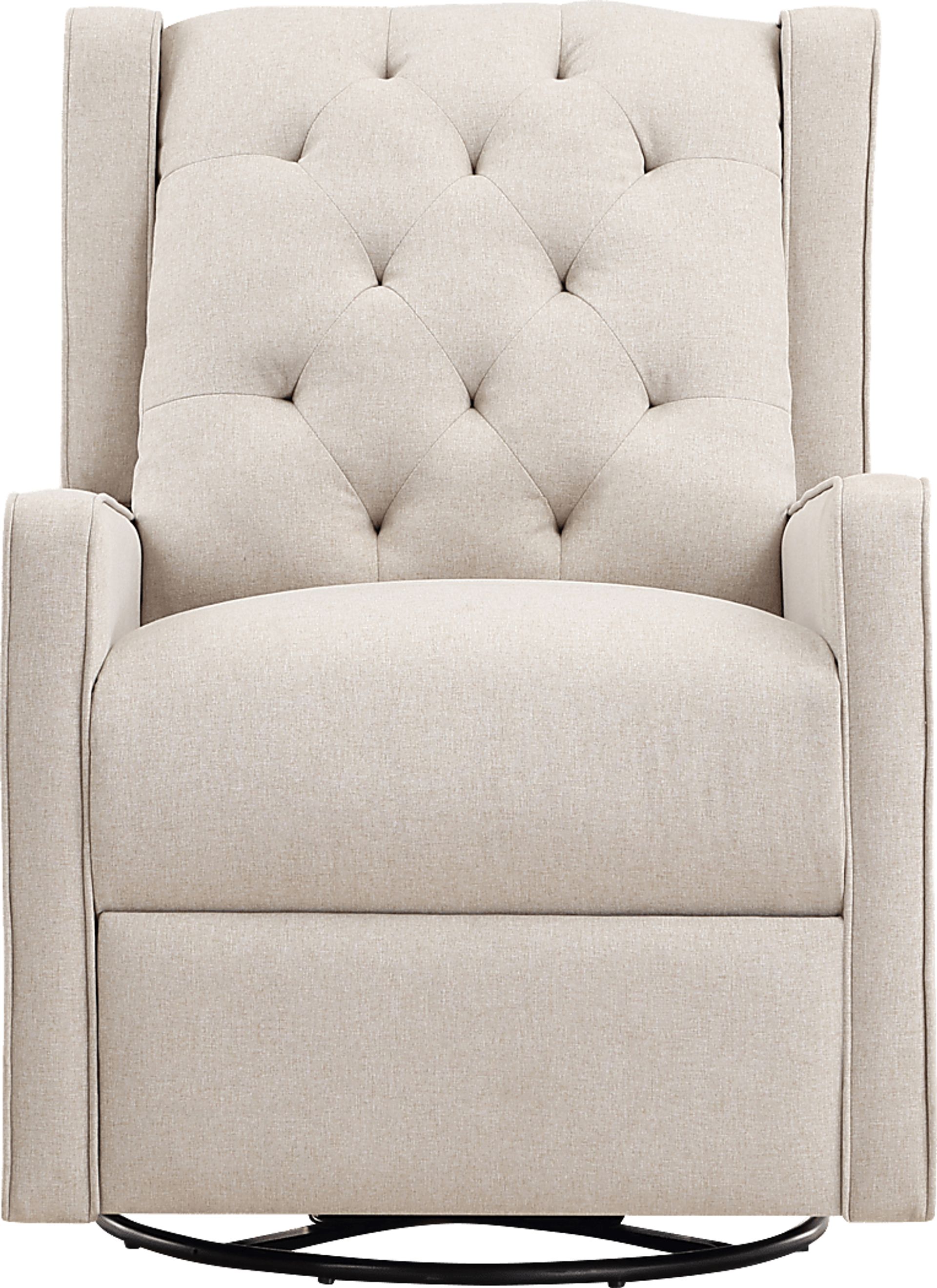 Nursery Sheadon Creamy Latte Swivel Glider Recliner - Image 4