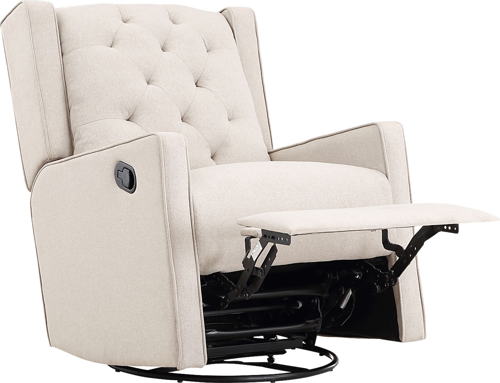 Nursery Sheadon Creamy Latte Swivel Glider Recliner - Image 5