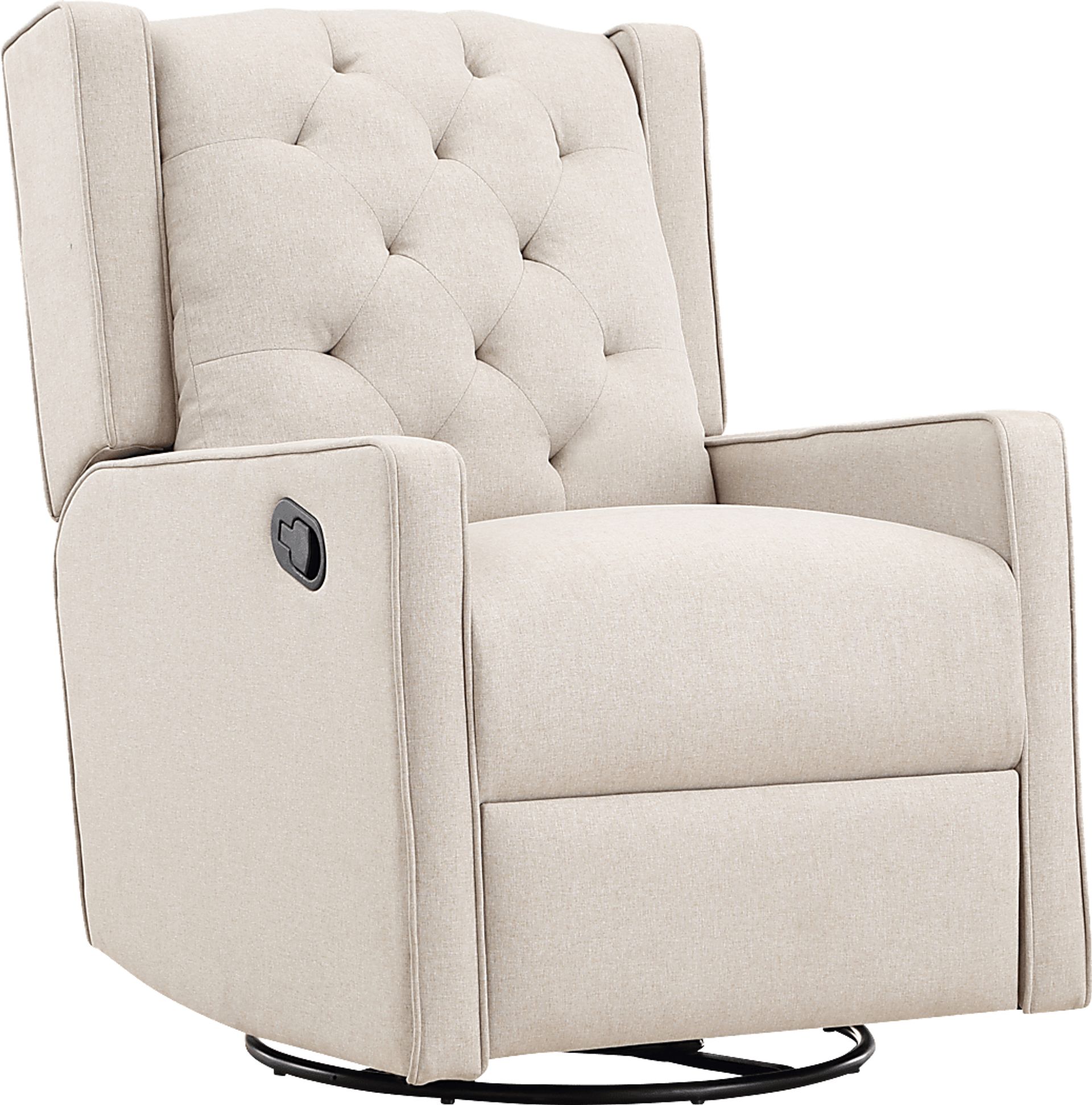 Nursery Sheadon Creamy Latte Swivel Glider Recliner - Image 1