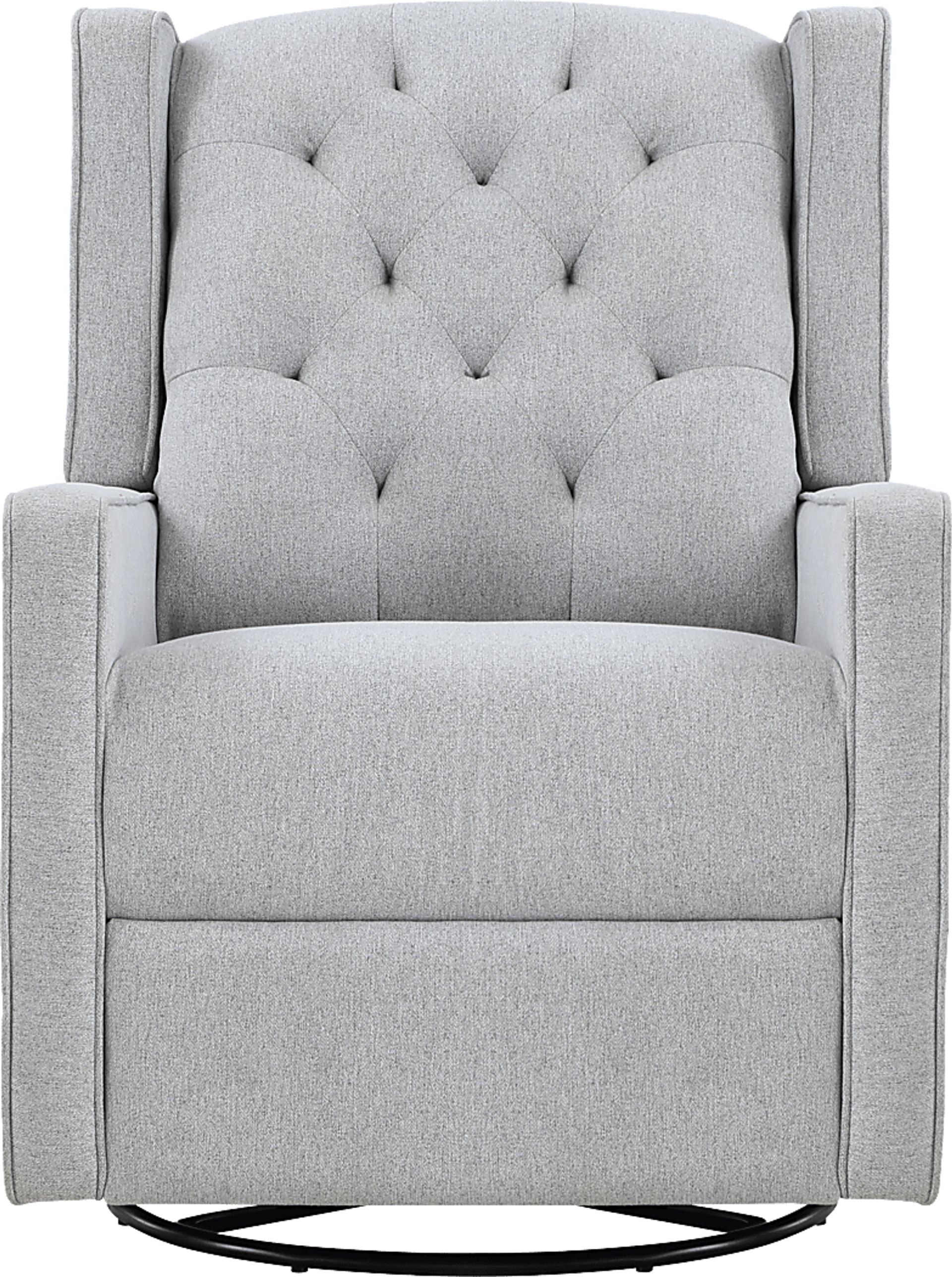 Nursery Sheadon Gray Swivel Glider Recliner - Image 3