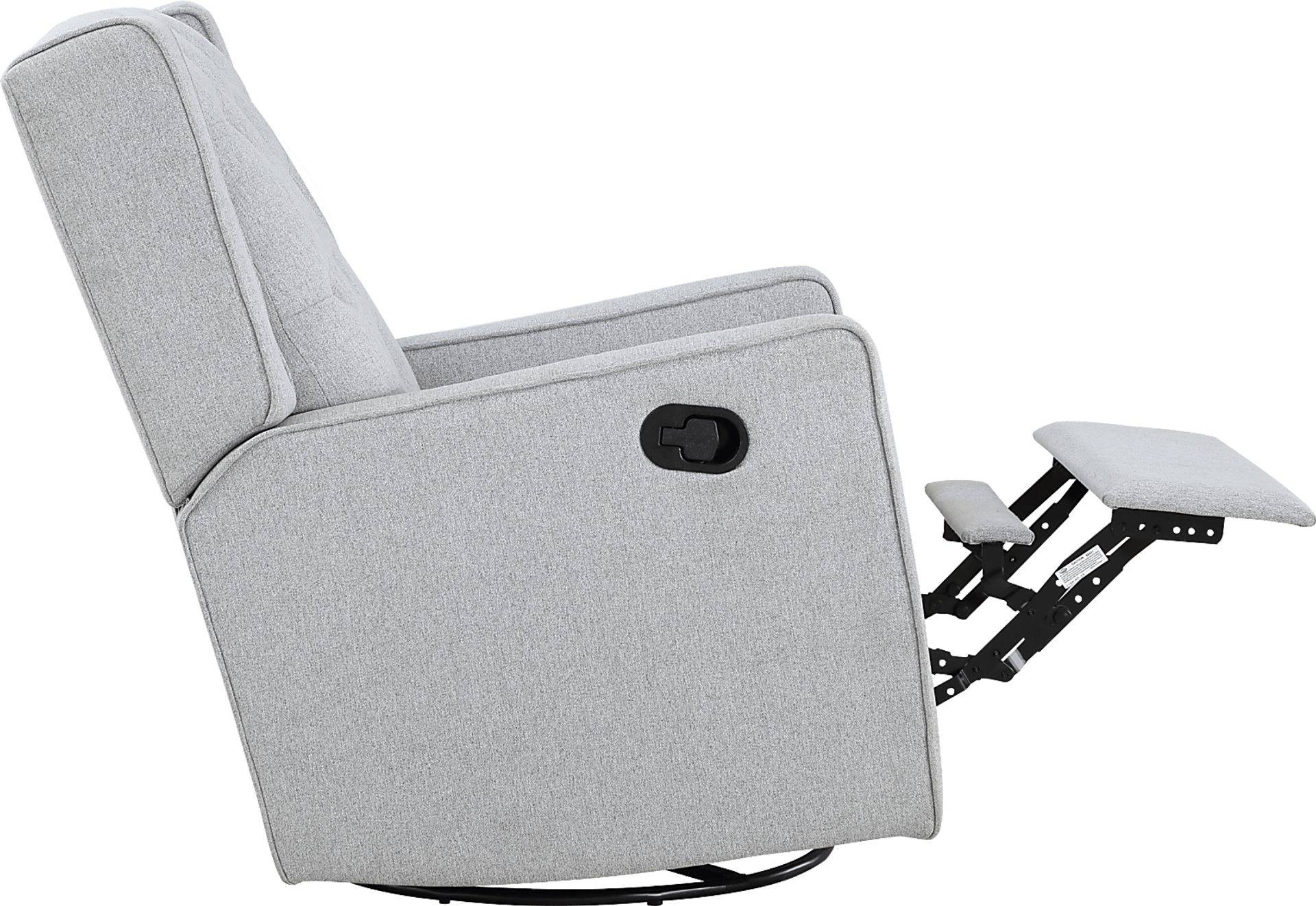 Nursery Sheadon Gray Swivel Glider Recliner - Image 4