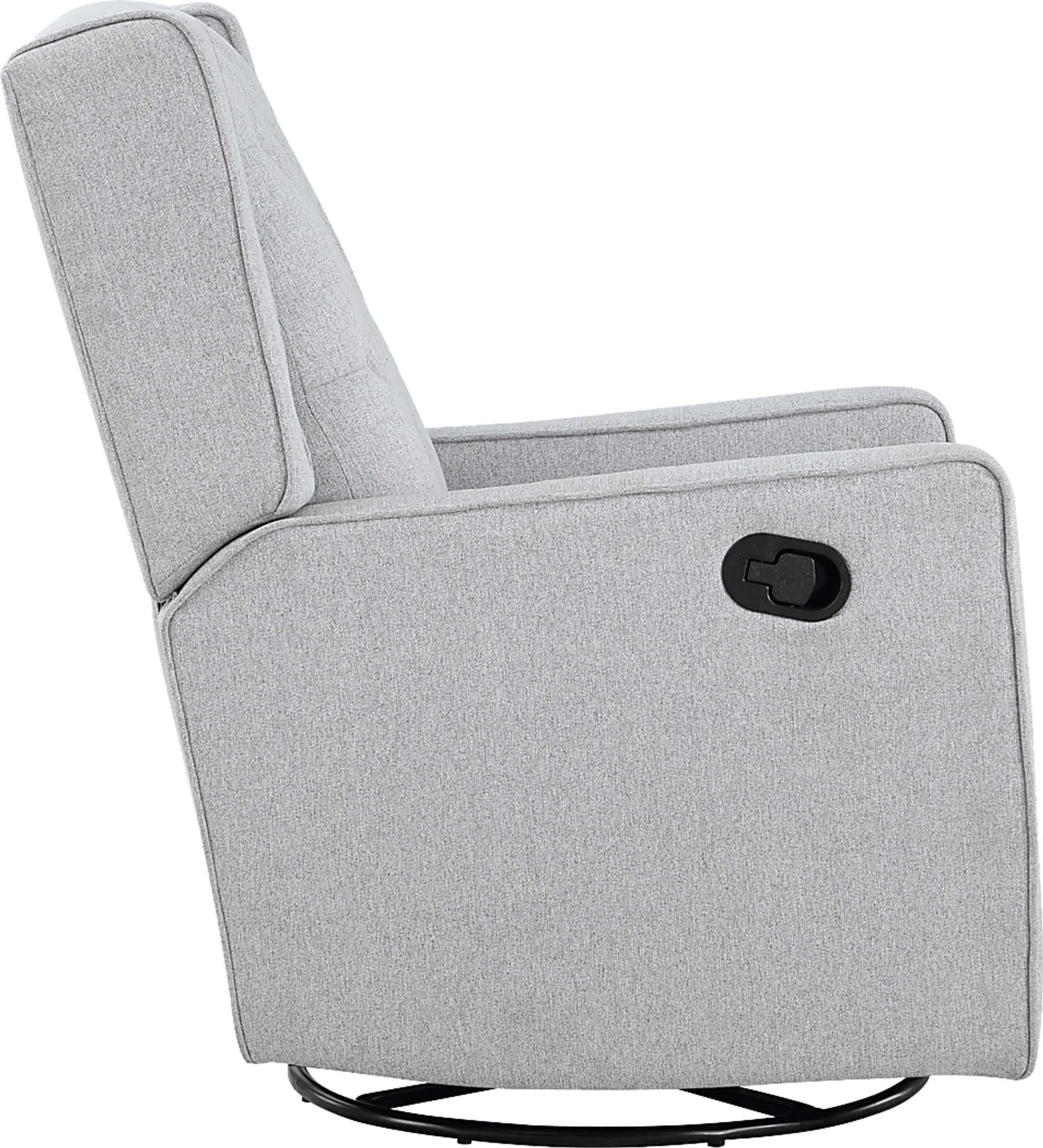 Nursery Sheadon Gray Swivel Glider Recliner - Image 5
