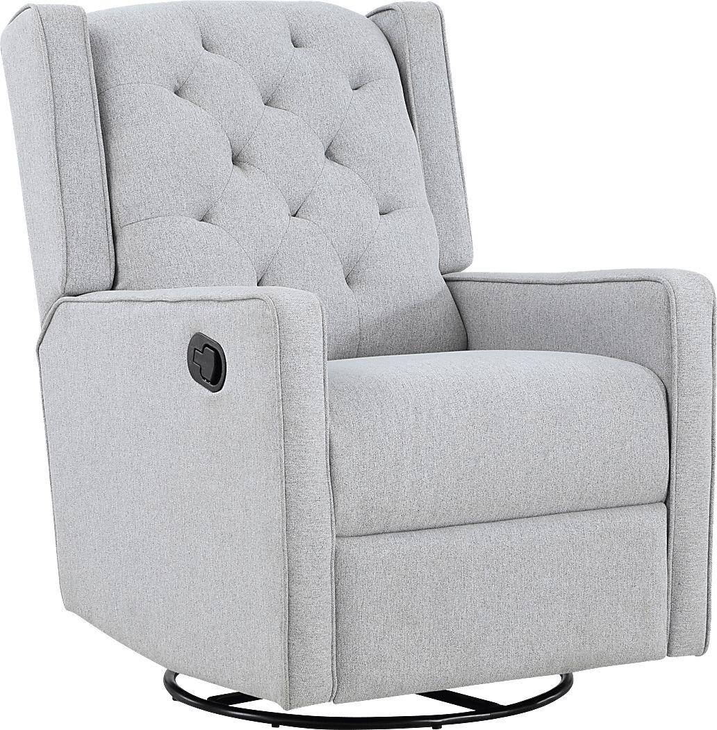 Nursery Sheadon Gray Swivel Glider Recliner Rooms To Go