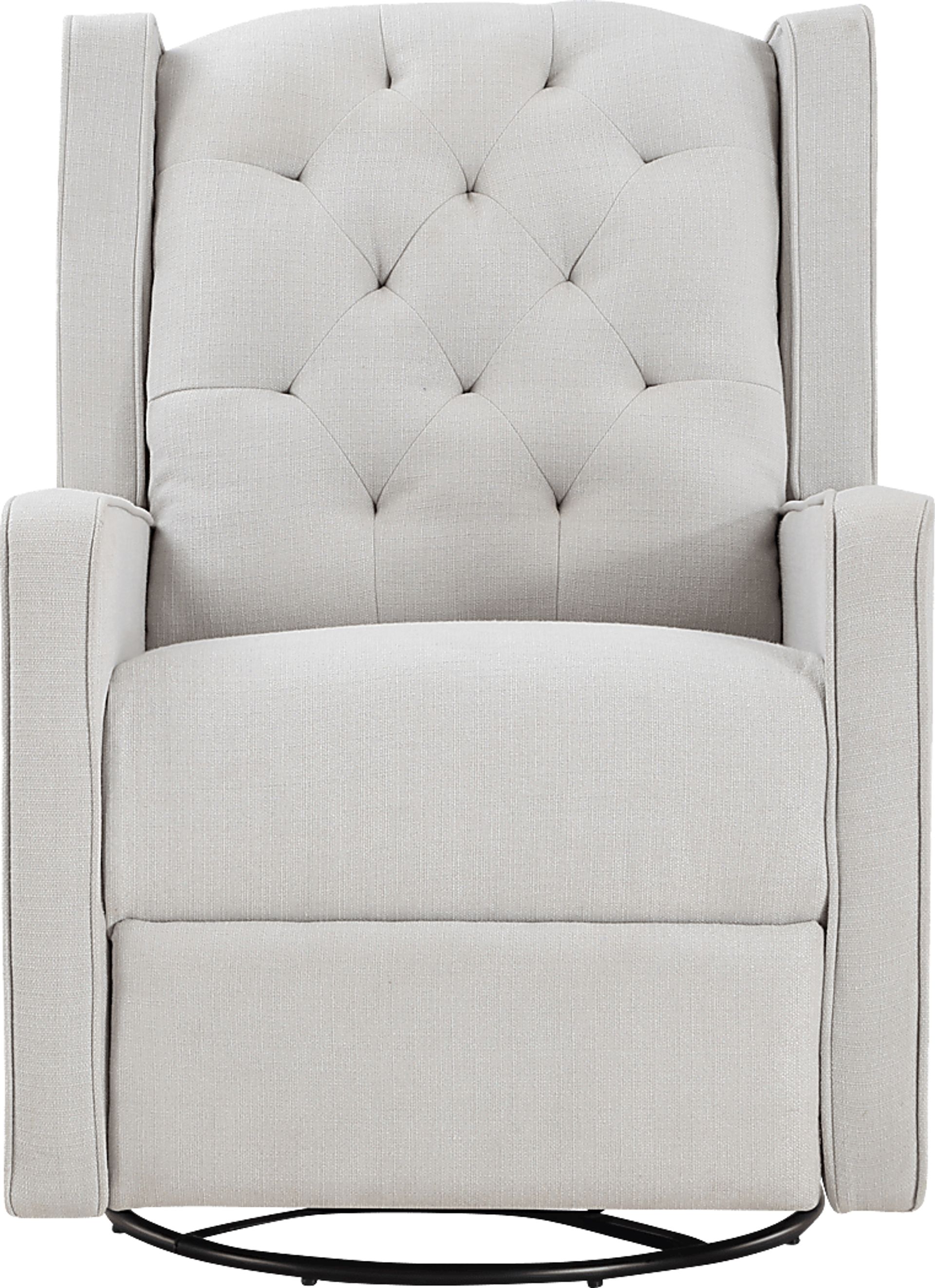 Nursery Sheadon Light Gray Swivel Glider Recliner - Image 2