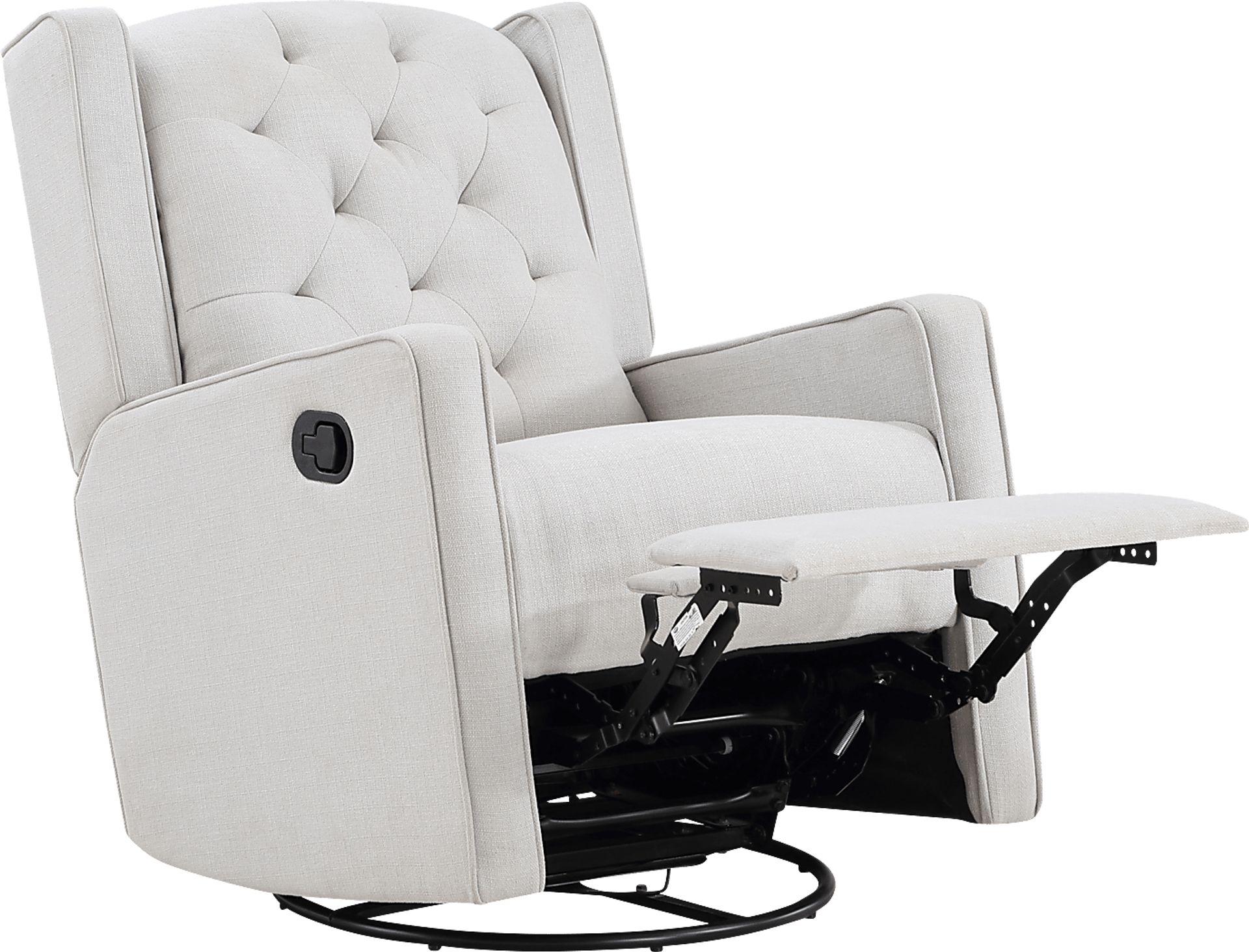 Nursery Sheadon Light Gray Swivel Glider Recliner - Image 3