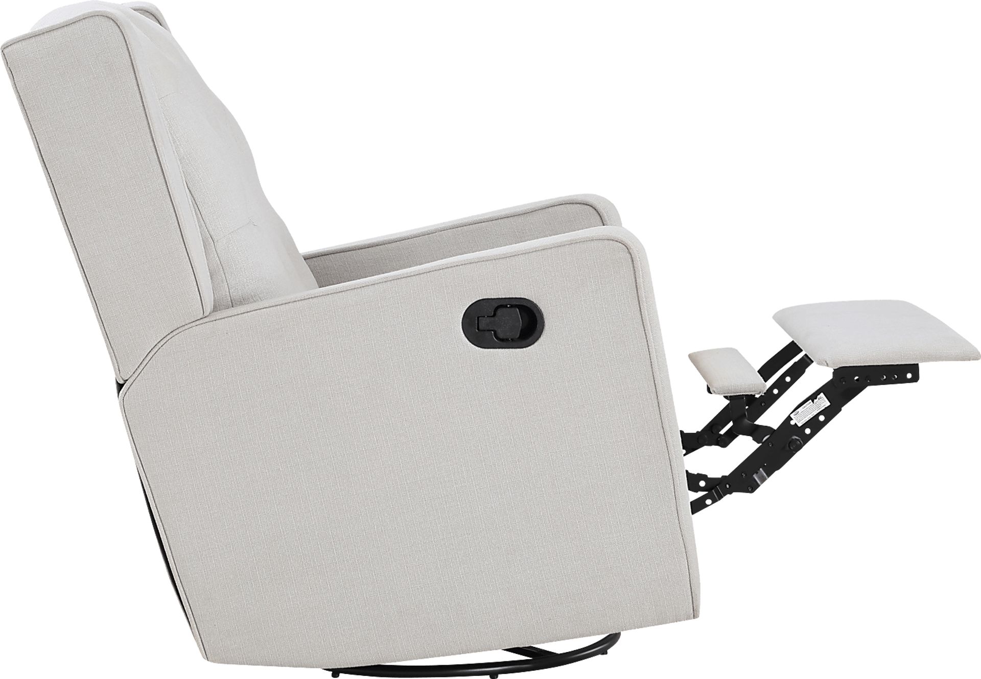 Nursery Sheadon Light Gray Swivel Glider Recliner - Image 4