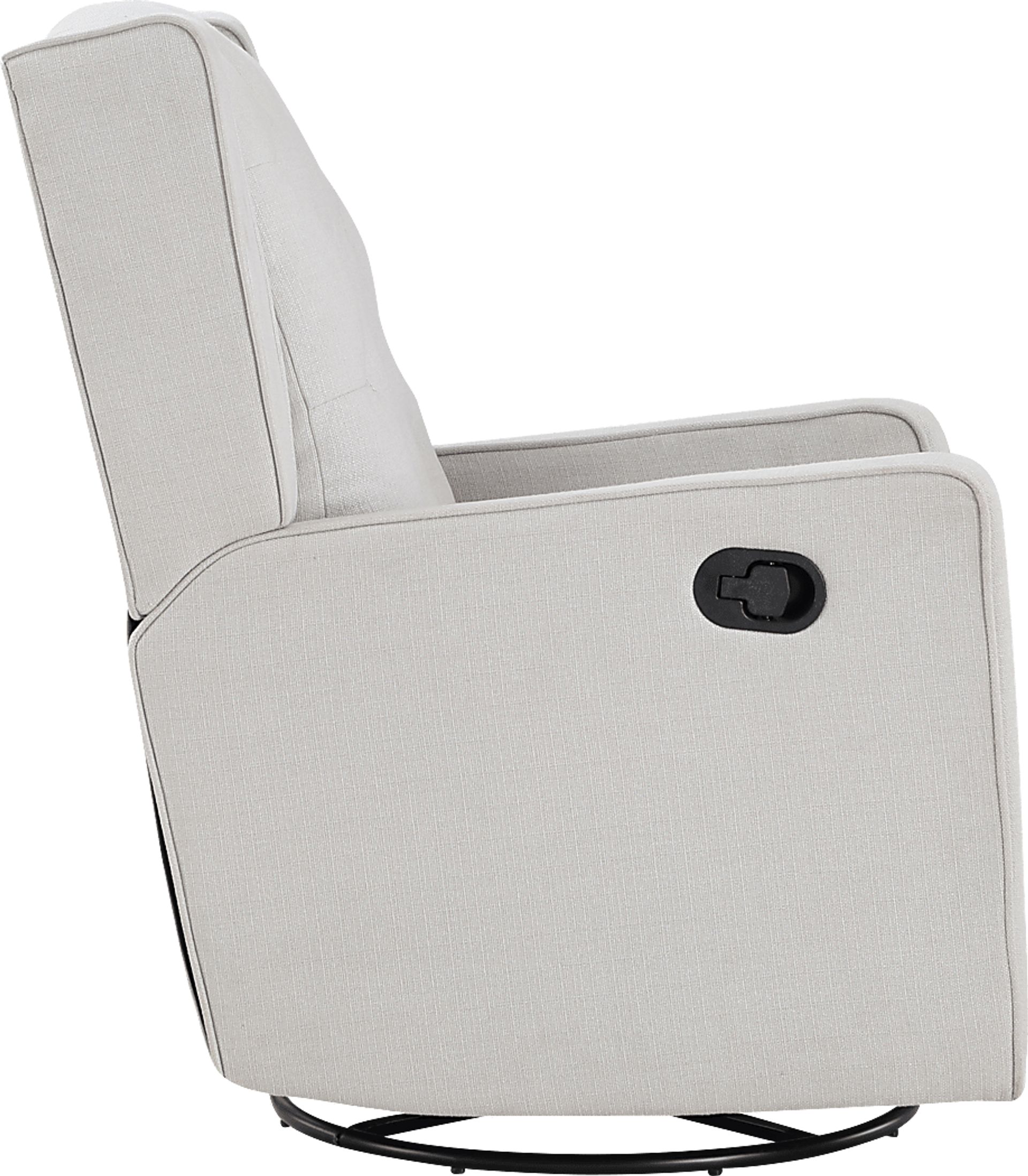 Nursery Sheadon Light Gray Swivel Glider Recliner - Image 5