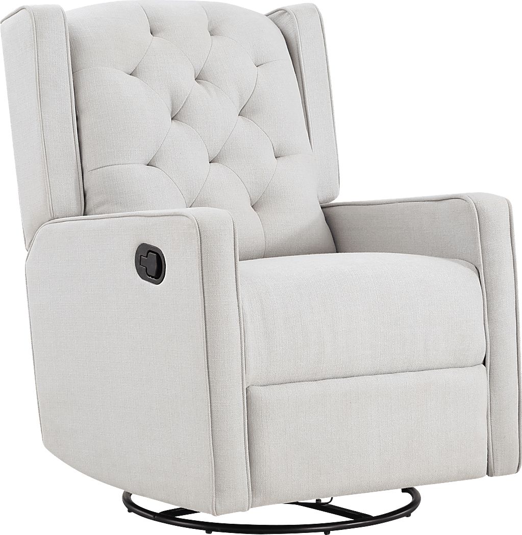 Nursery Sheadon Light Gray Swivel Glider Recliner