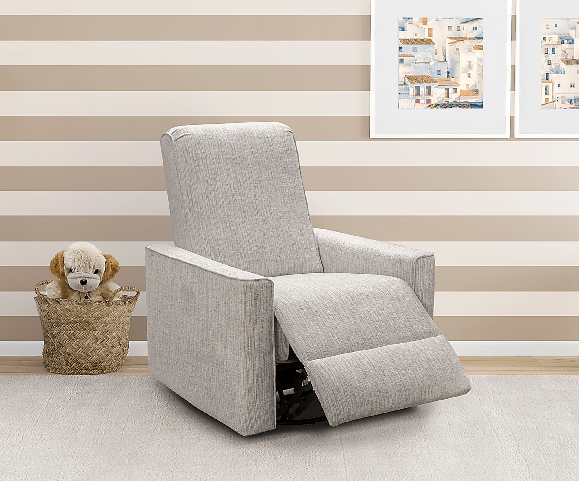 Nursery Sleepy Song Ash Swivel Rocker Recliner - Image 5