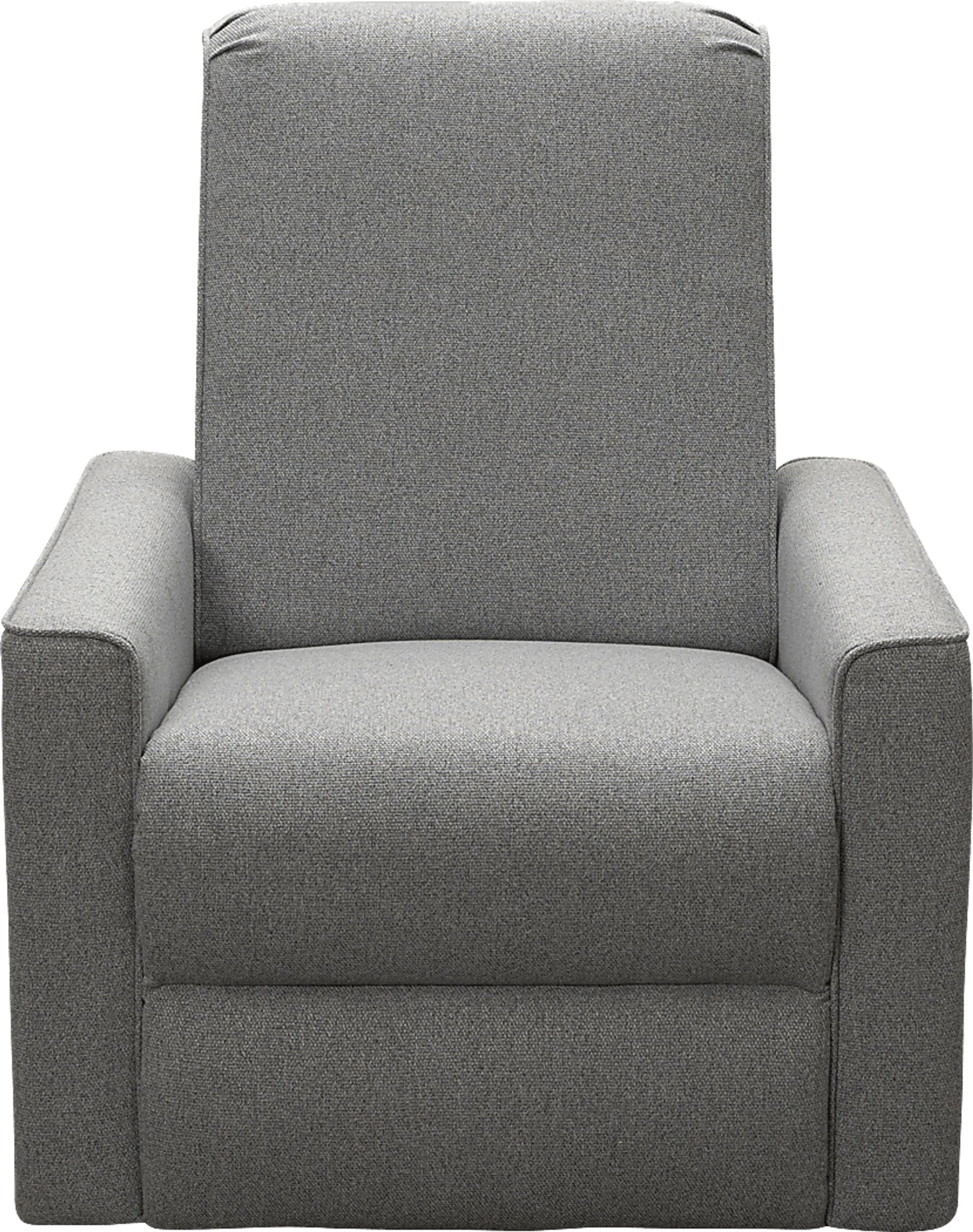 Nursery Sleepy Song Gray Swivel Rocker Recliner - Image 2