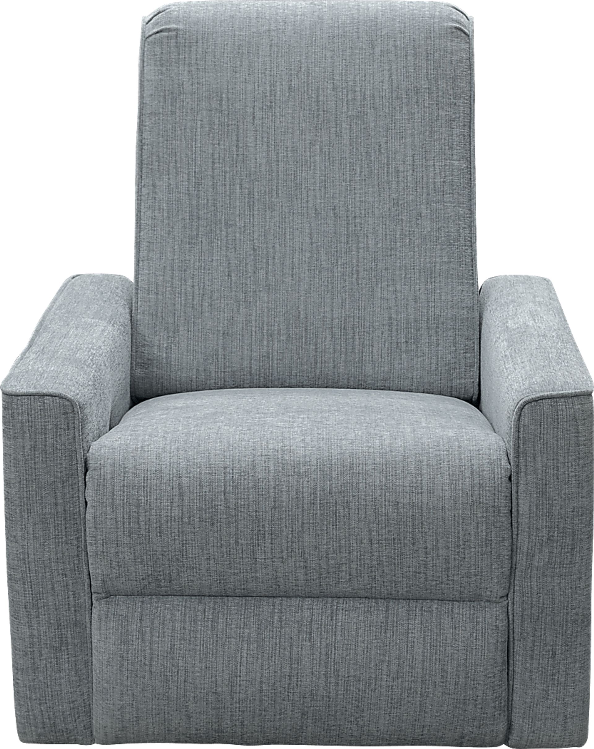 Nursery Sleepy Song Teal Swivel Rocker Recliner - Image 2