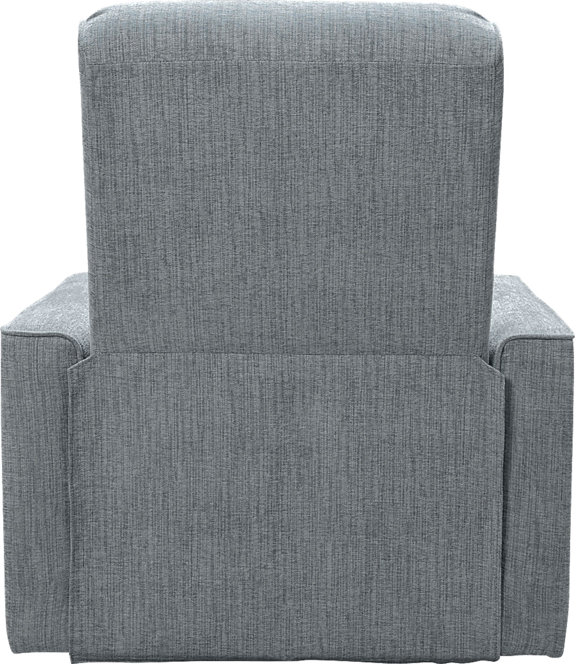 Nursery Sleepy Song Teal Swivel Rocker Recliner - Image 3