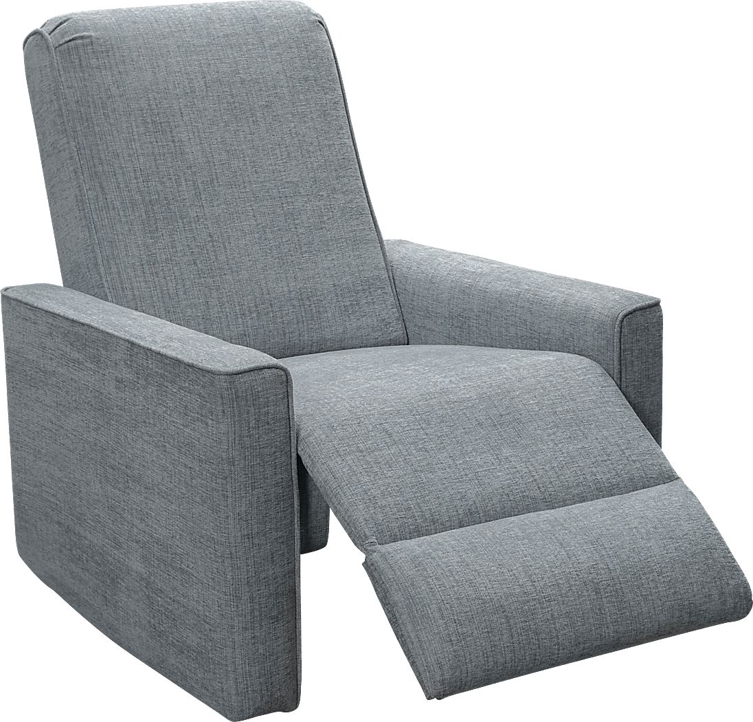 Nursery Sleepy Song Teal Swivel Rocker Recliner Rooms To Go