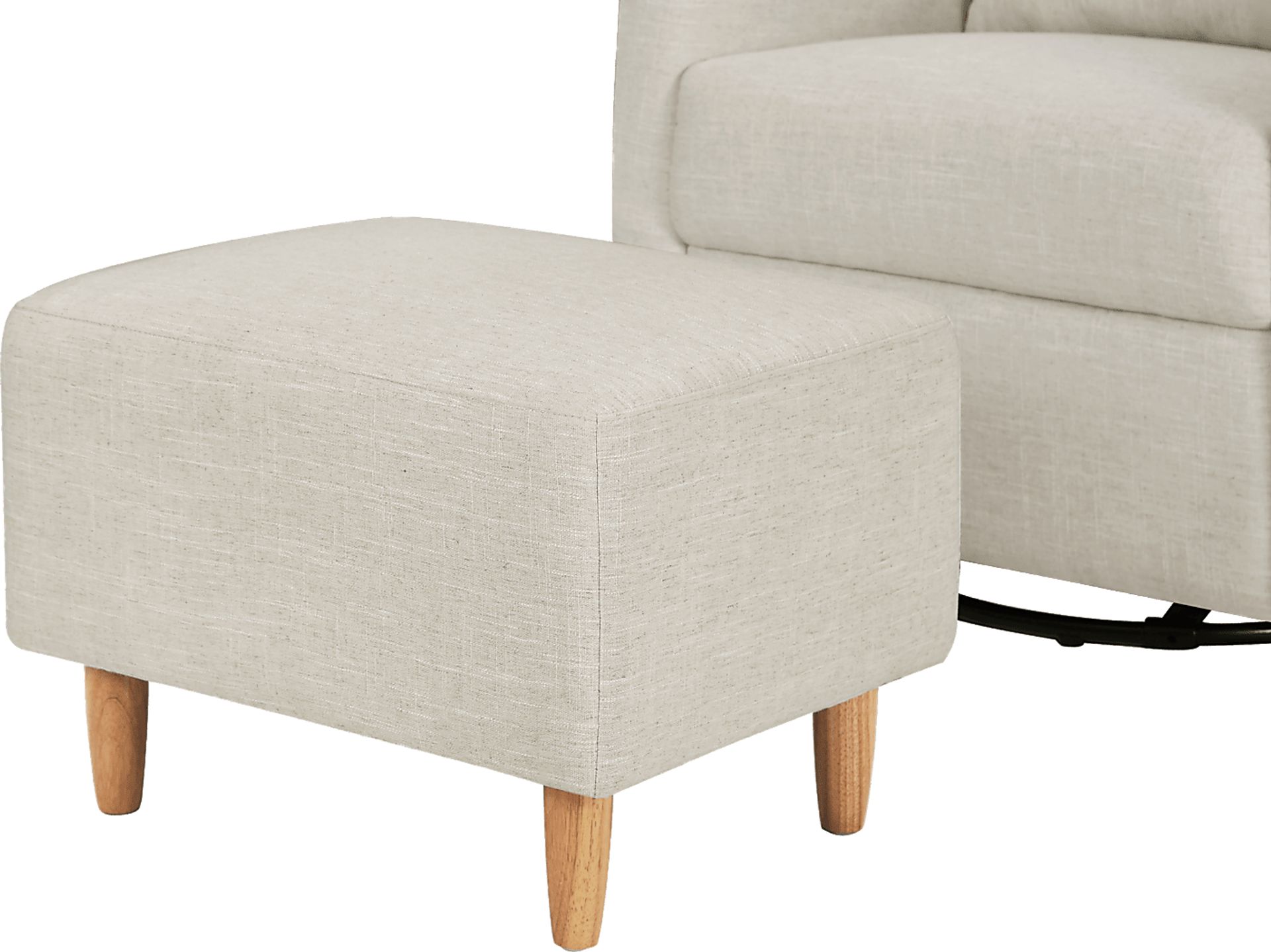 Nursery Sotto Serenade White Swivel Glider and Ottoman - Image 5