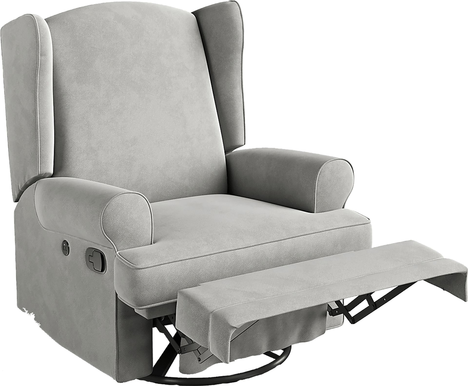 Nursery Taylan Gray Swivel Glider Recliner - Image 4
