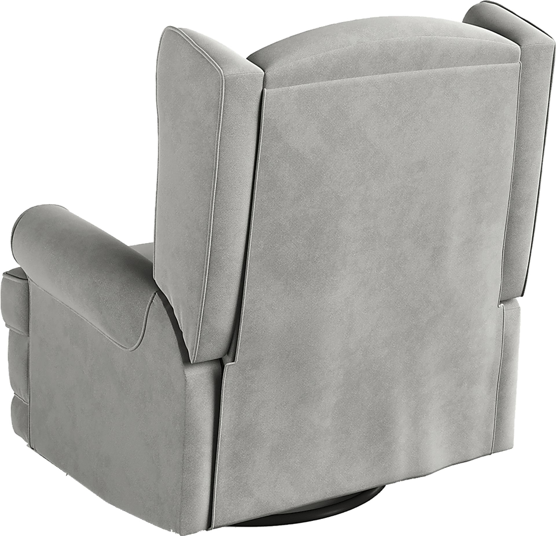 Nursery Taylan Gray Swivel Glider Recliner - Image 5