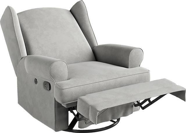 Nursery Taylan Gray Swivel Glider Recliner - Thumbnail - Image 6