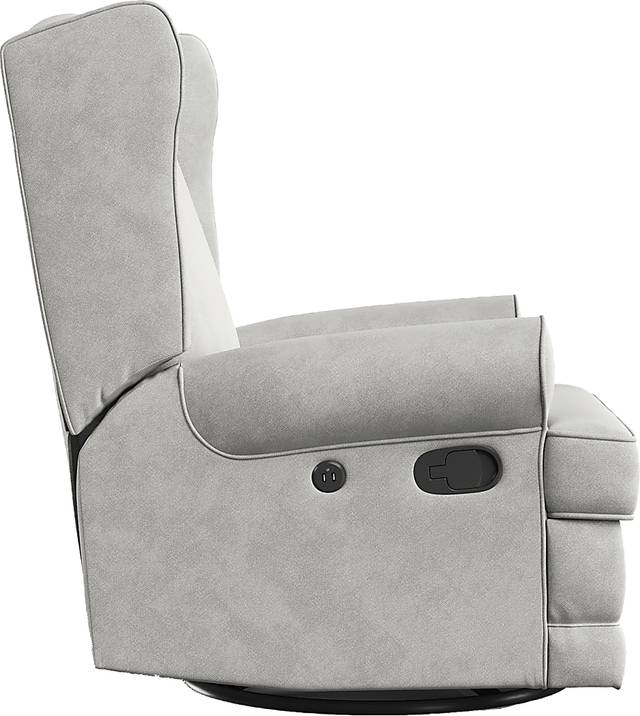 Nursery Taylan Gray Swivel Glider Recliner - Thumbnail - Image 7
