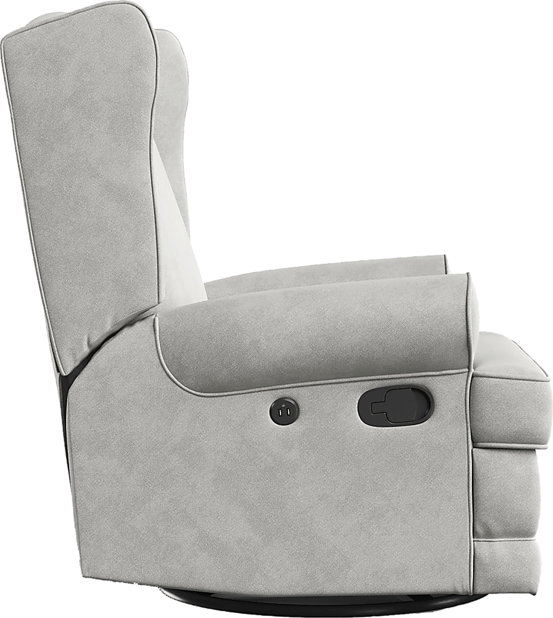 Nursery Taylan Gray Swivel Glider Recliner - Image 7