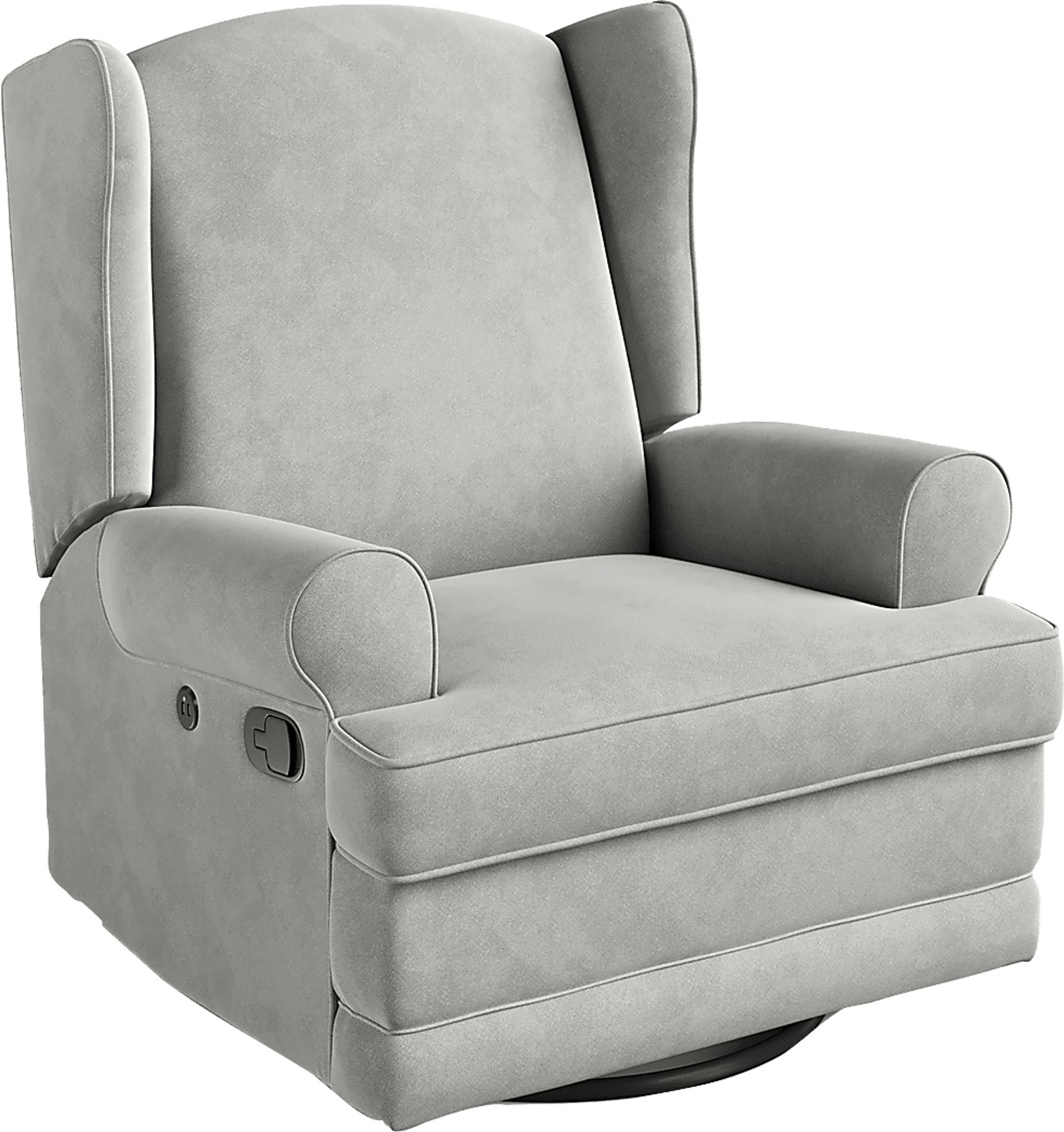 Nursery Taylan Gray Swivel Glider Recliner - Image 1