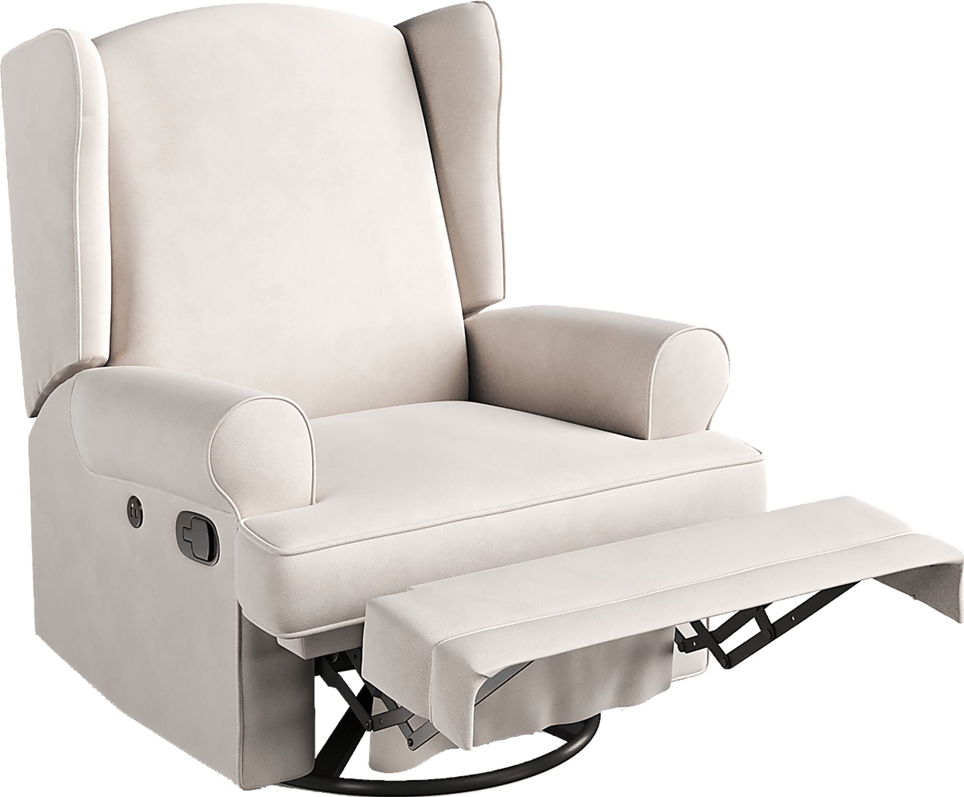 Nursery Taylan Ivory Swivel Glider Recliner - Image 4