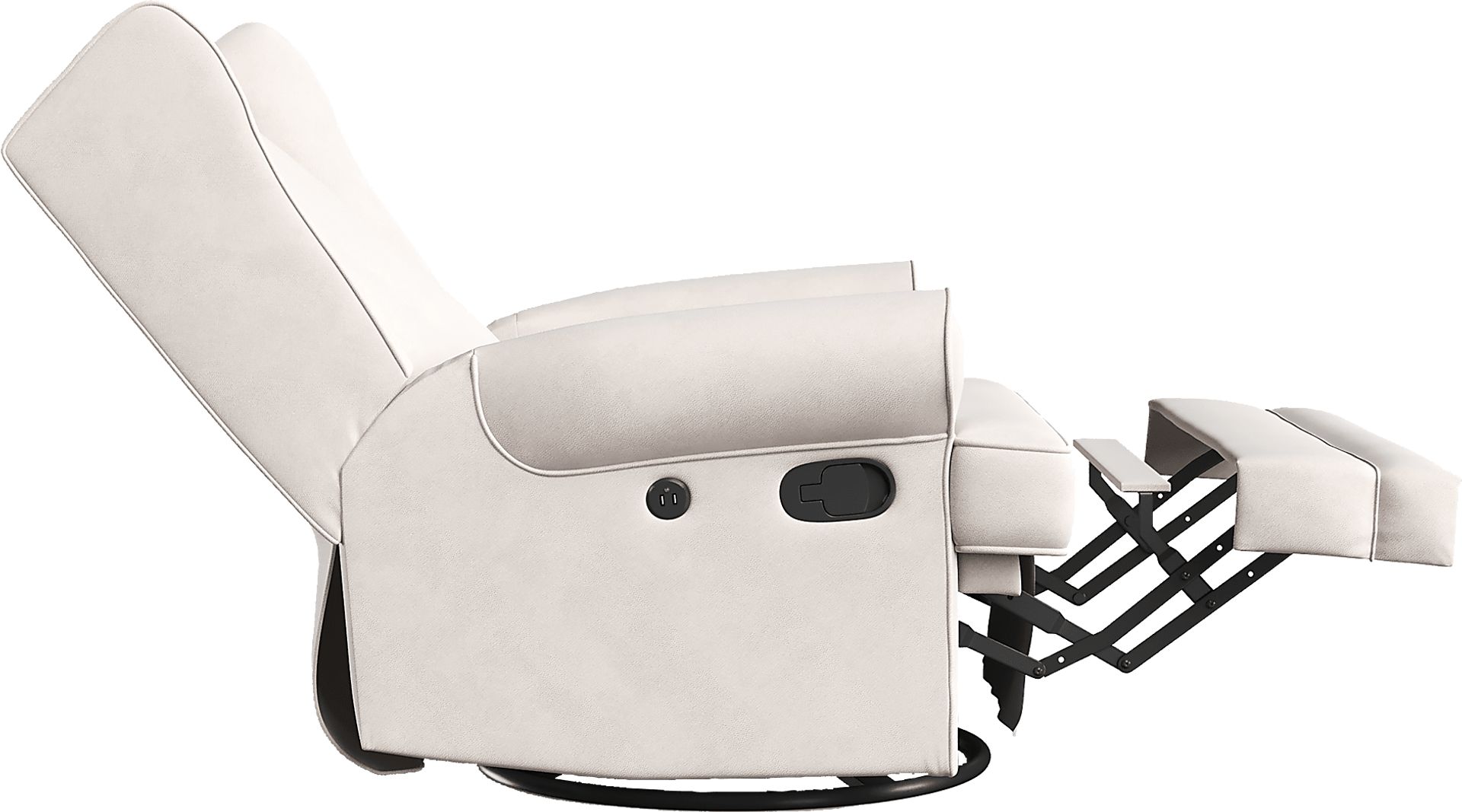 Nursery Taylan Ivory Swivel Glider Recliner - Image 7