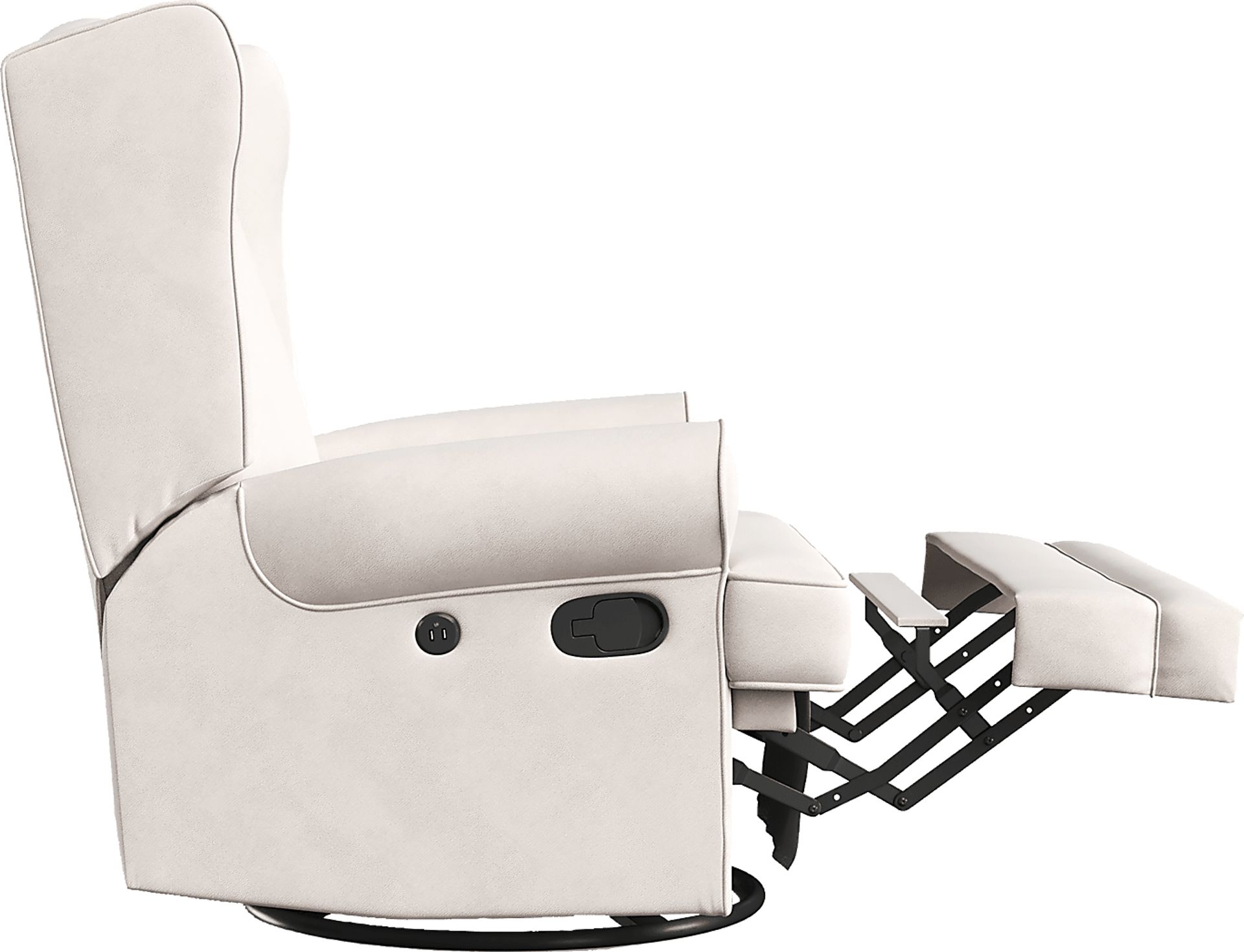 Nursery Taylan Ivory Swivel Glider Recliner - Image 8
