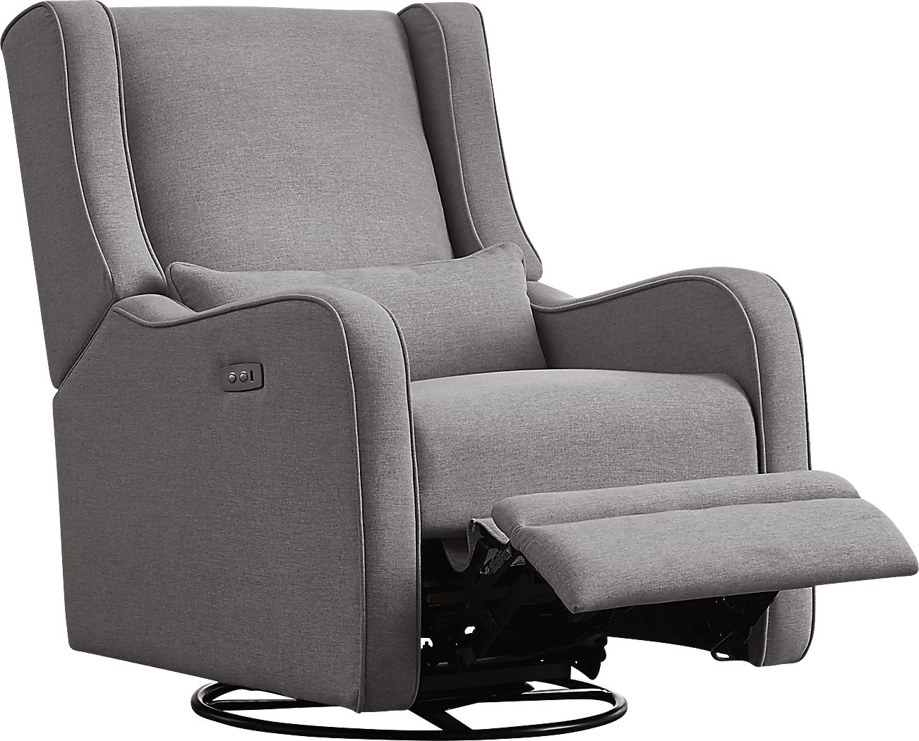 Nursery Tiernan Ash Power Swivel Glider Recliner Rooms To Go