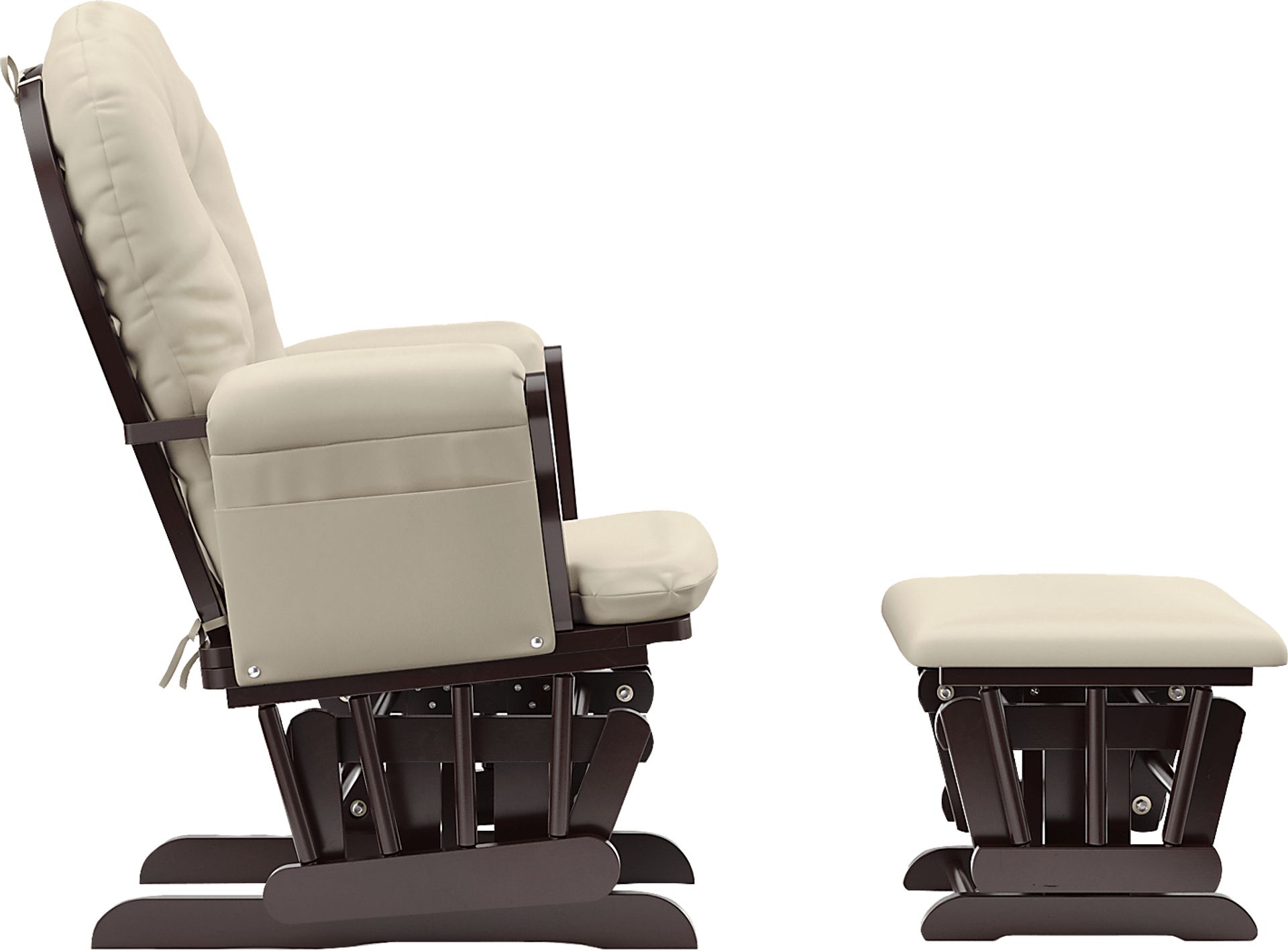Nursery Vaibia Beige Glider & Ottoman - Image 6