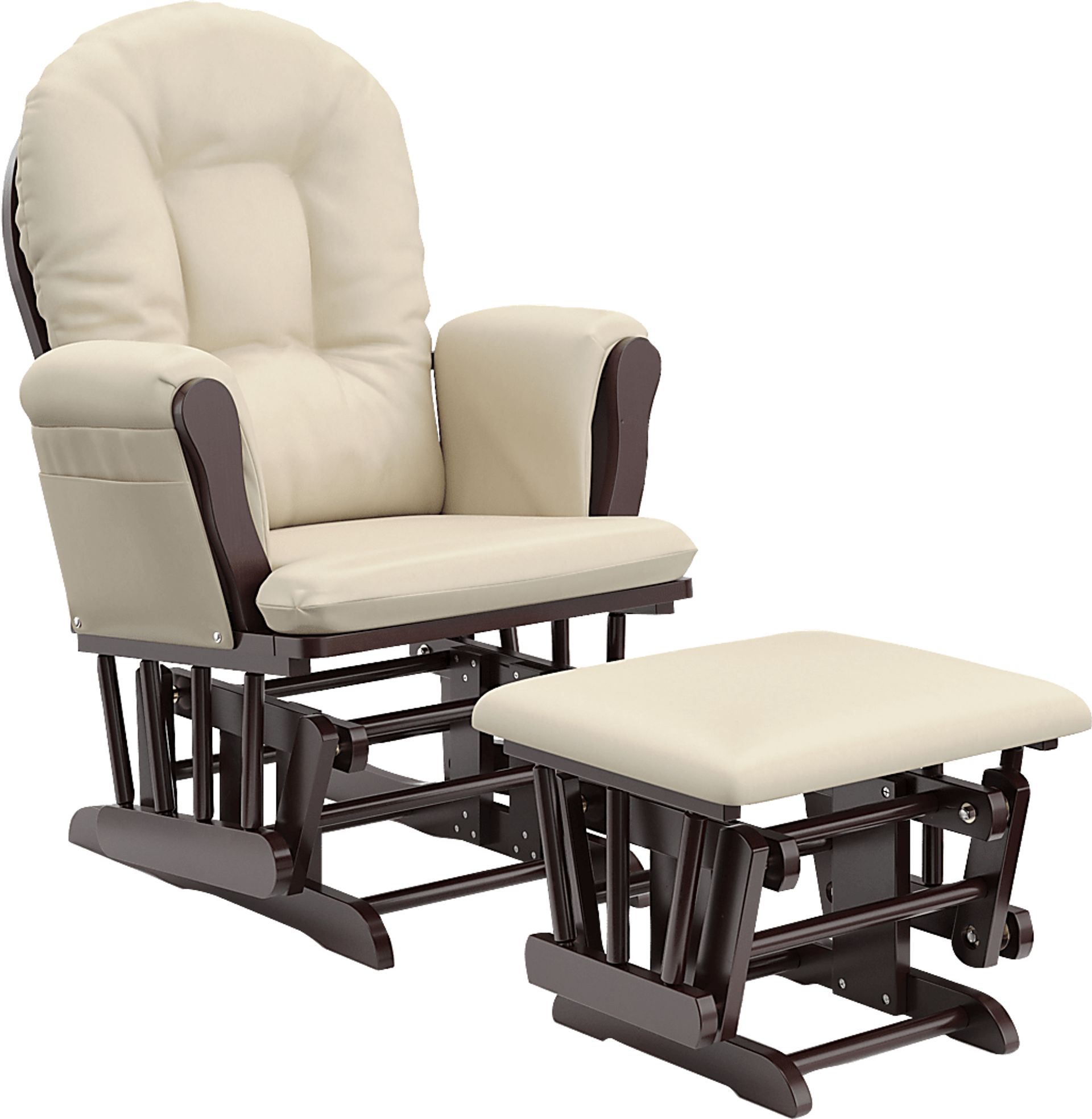 Nursery Vaibia Beige Glider & Ottoman - Image 1