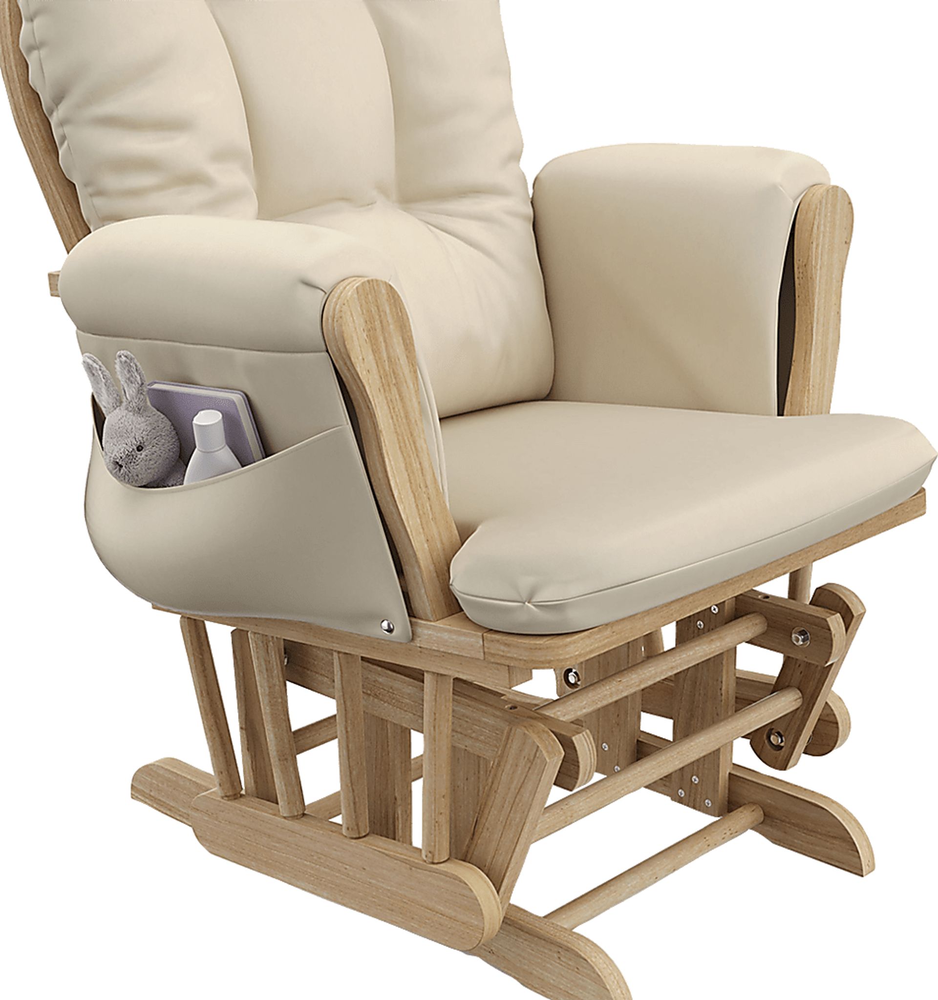 Nursery Vaibia Beige/Natural Glider & Ottoman - Image 3