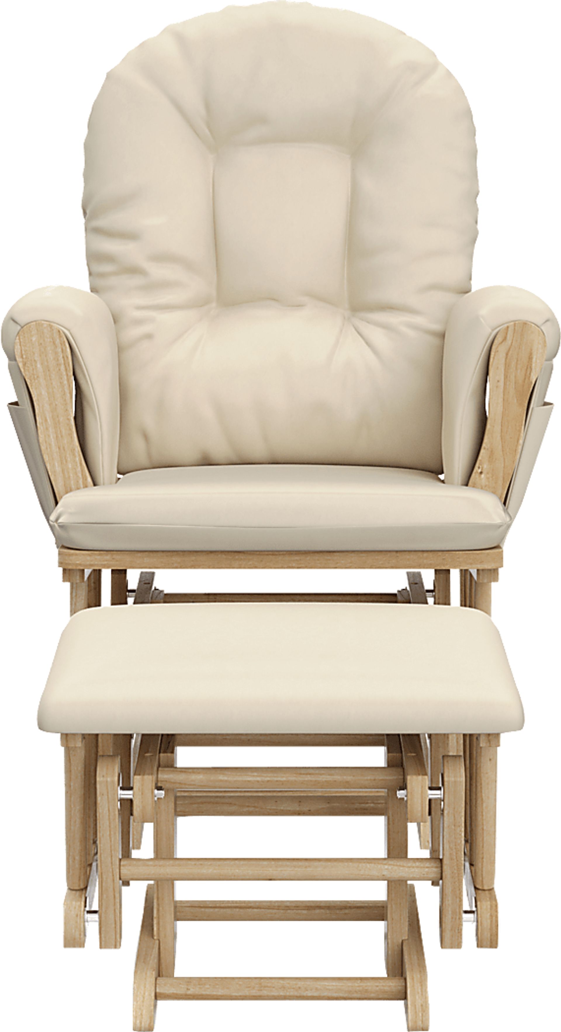 Nursery Vaibia Beige/Natural Glider & Ottoman - Image 5