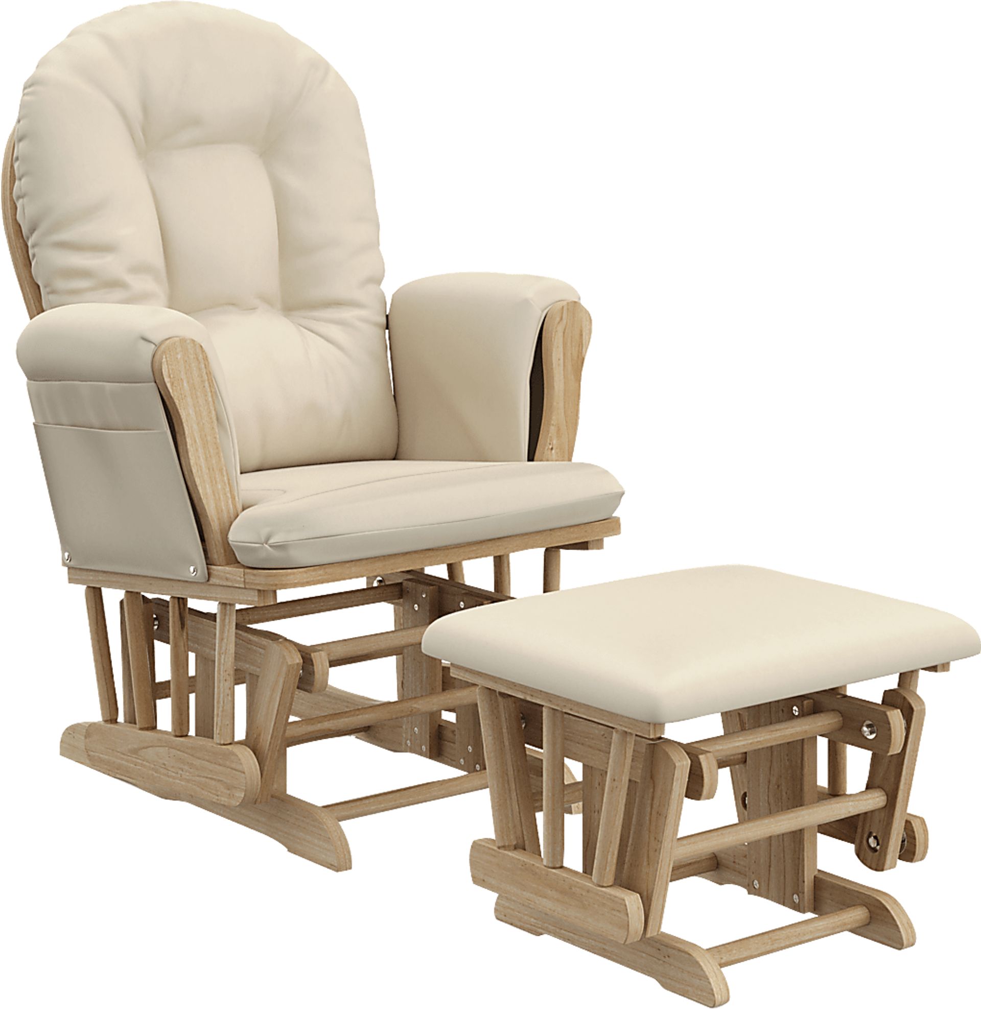 Nursery Vaibia Beige/Natural Glider & Ottoman - Image 1