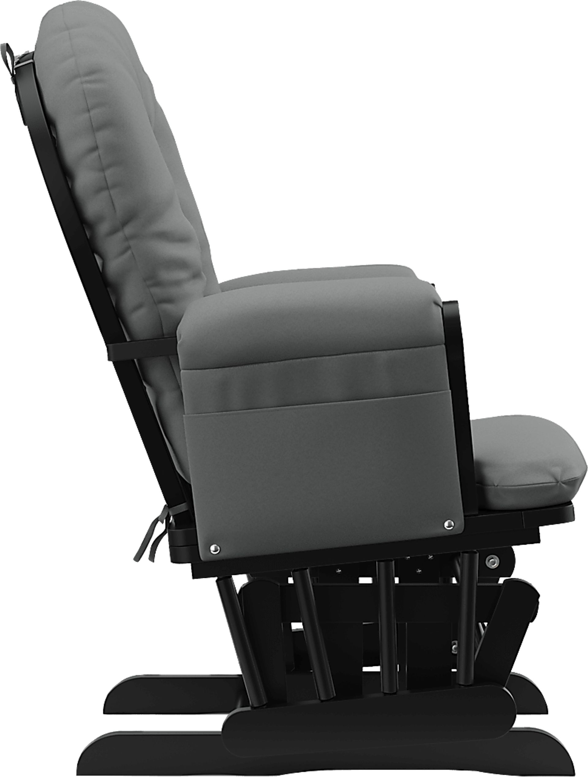 Nursery Vaibia Gray/Black Glider & Ottoman - Image 4