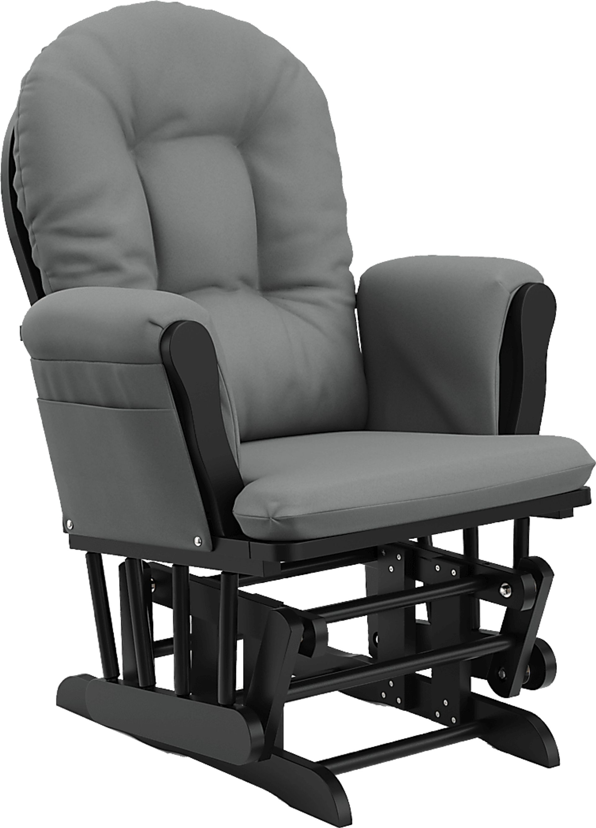 Nursery Vaibia Gray/Black Glider & Ottoman - Image 5