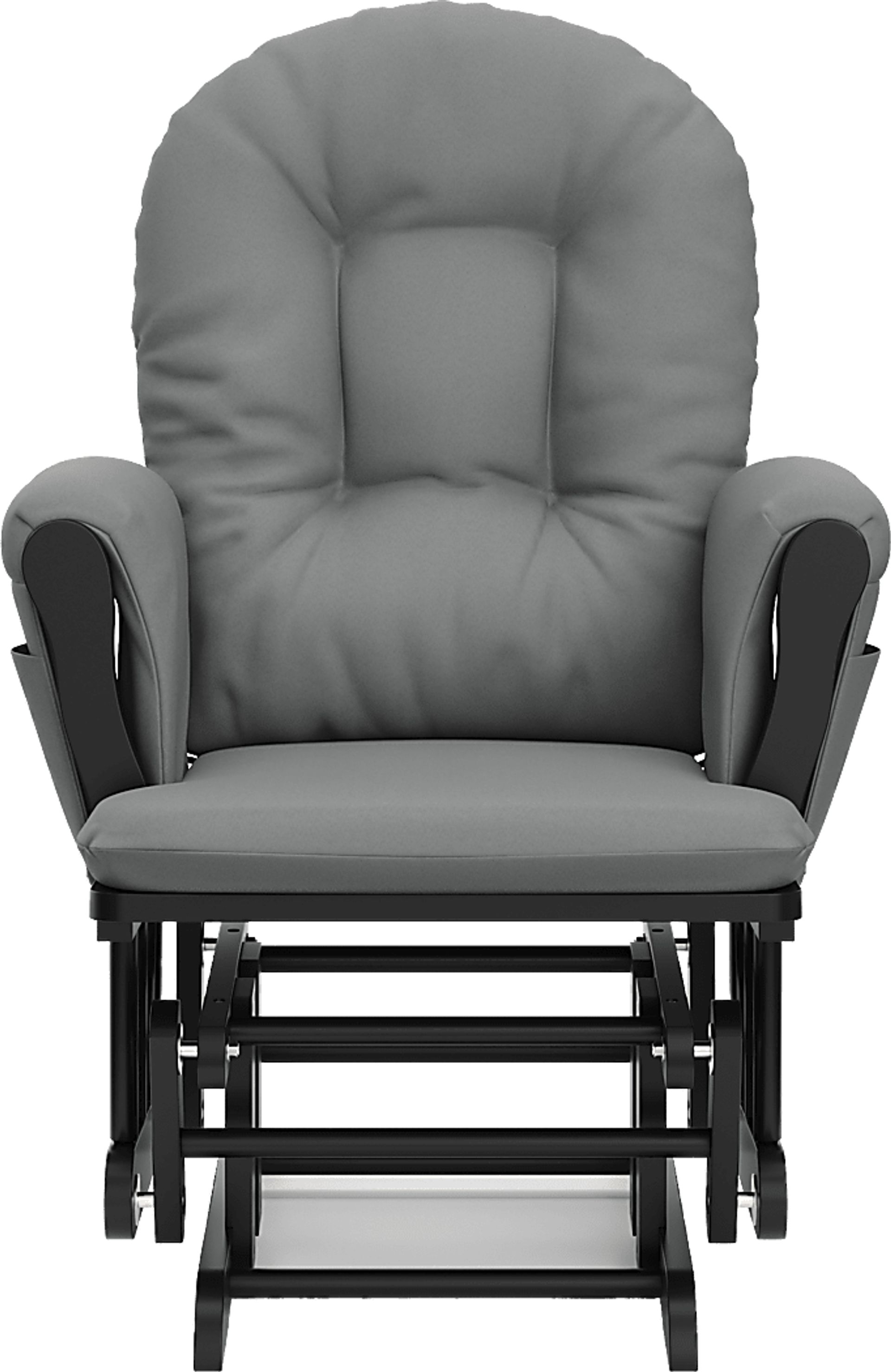 Nursery Vaibia Gray/Black Glider & Ottoman - Image 7