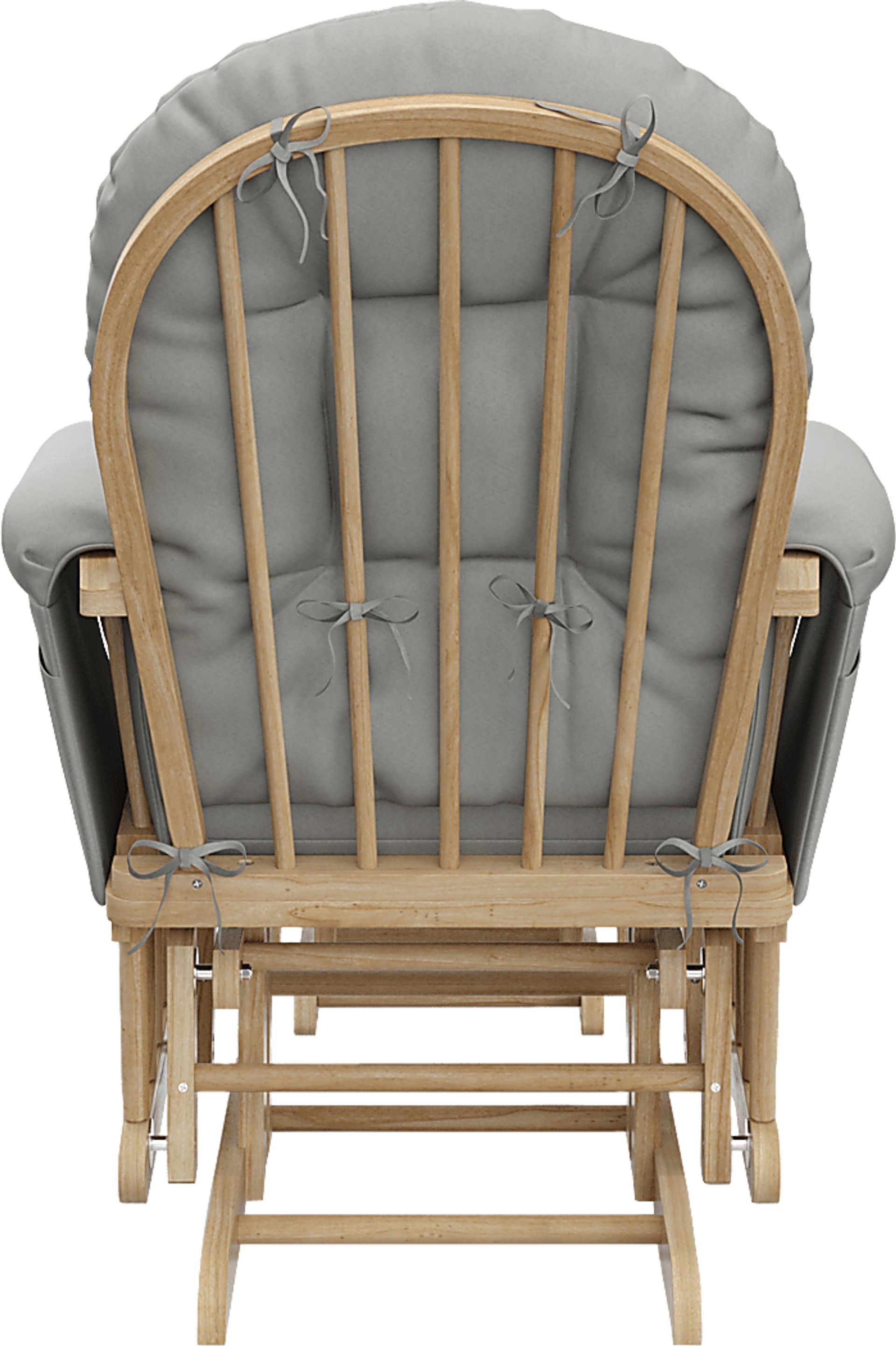 Nursery Vaibia Gray/Natural Glider & Ottoman - Image 5