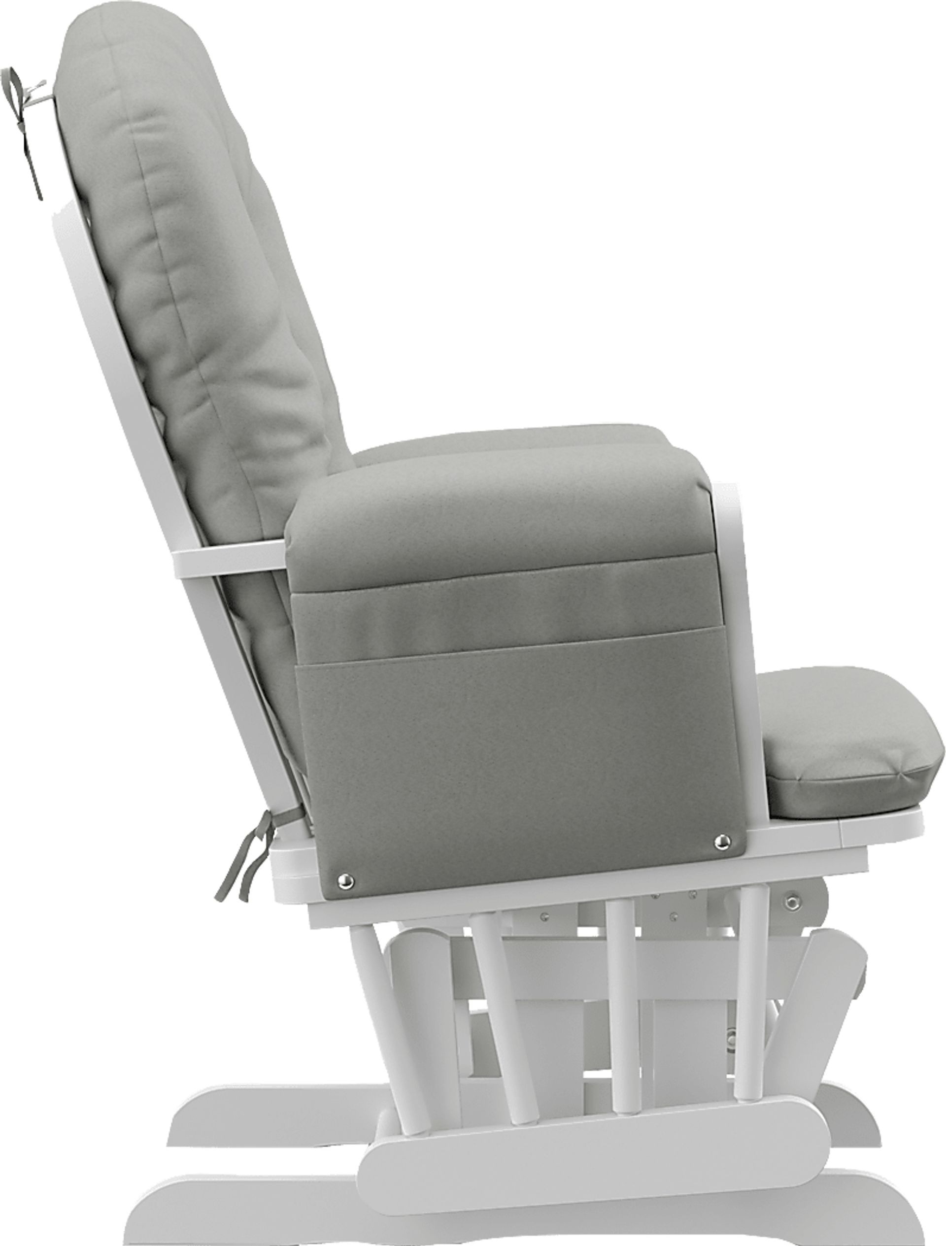 Nursery Vaibia Gray/White Glider & Ottoman - Image 5
