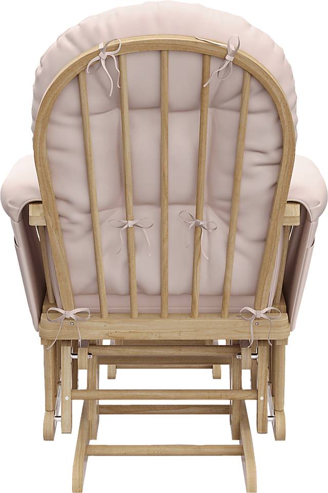 Nursery Vaibia Pink/Natural Glider & Ottoman - Thumbnail - Image 3