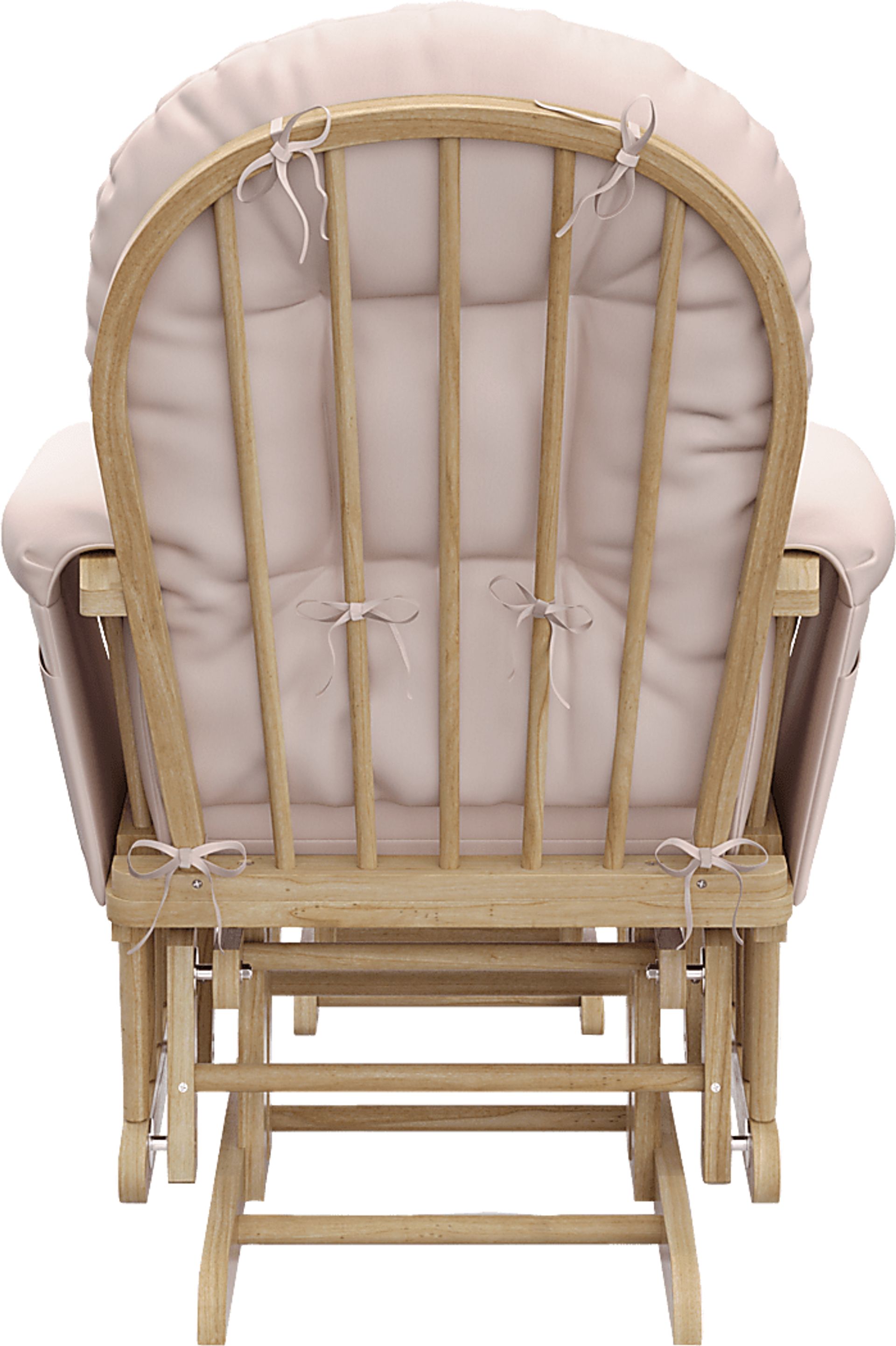 Nursery Vaibia Pink/Natural Glider & Ottoman - Image 3